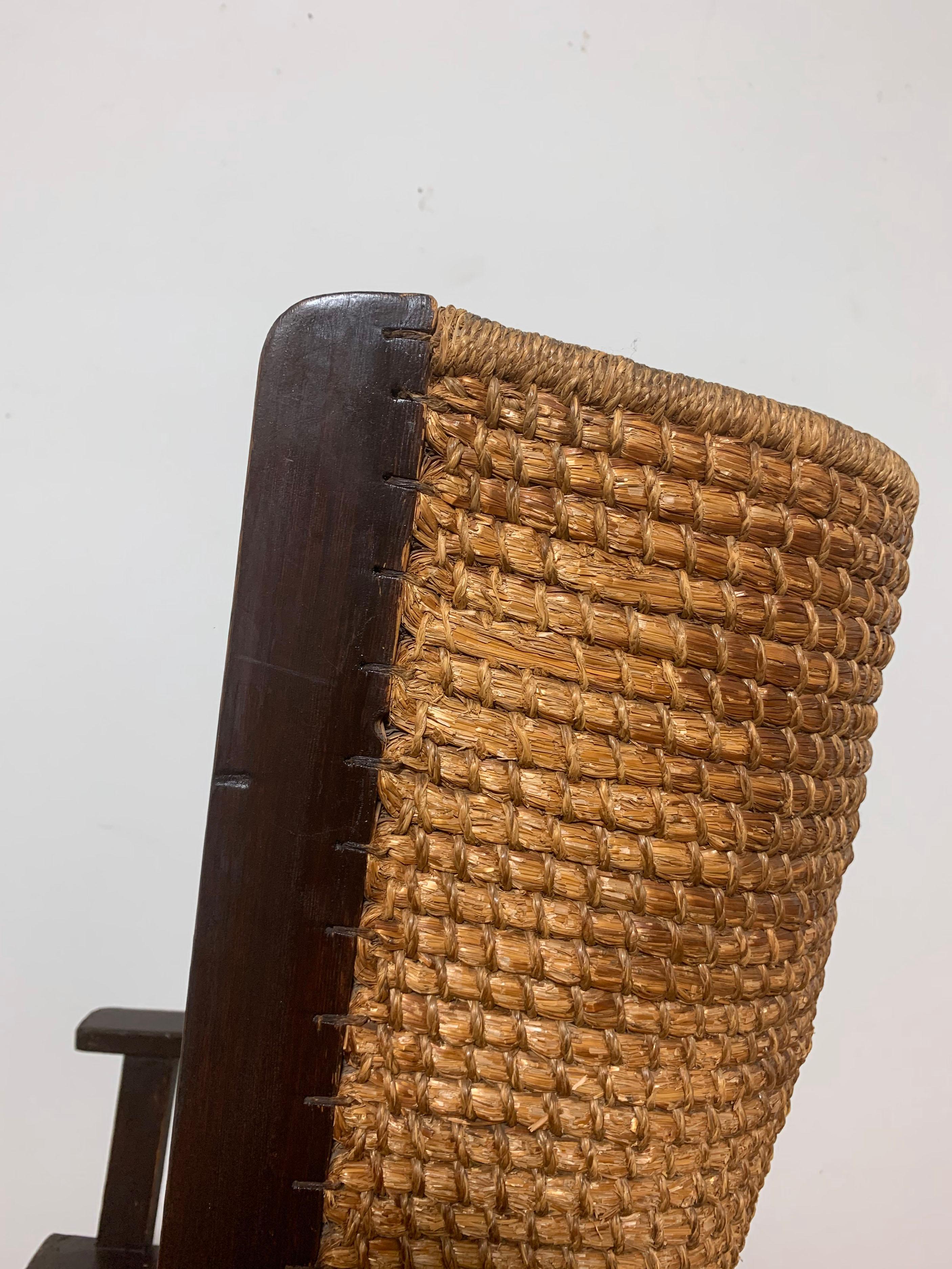 Original Liberty of London Orkney Chair in Pine and Oat Straw, Ca. 1900 4