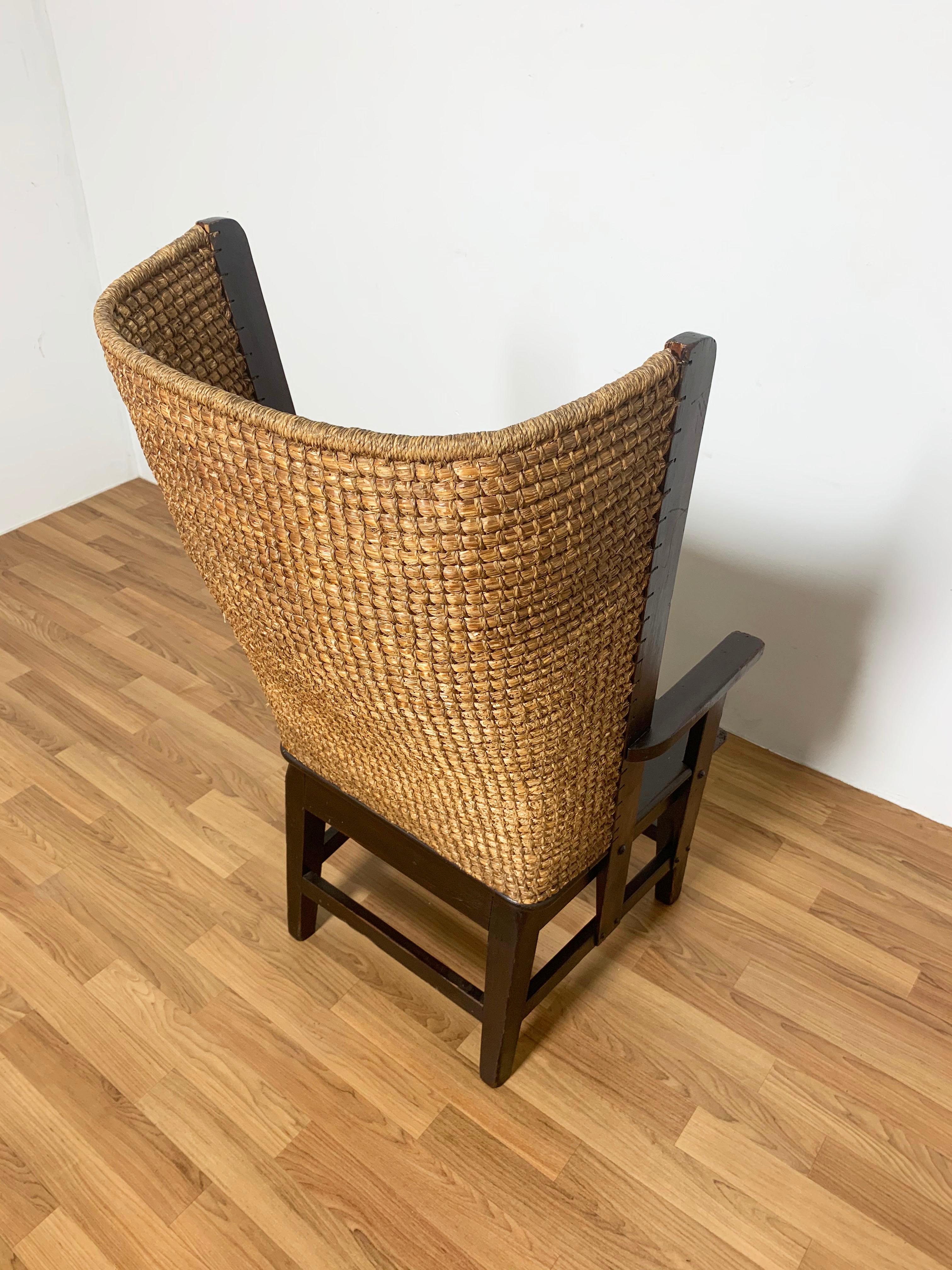 Scottish Original Liberty of London Orkney Chair in Pine and Oat Straw, Ca. 1900