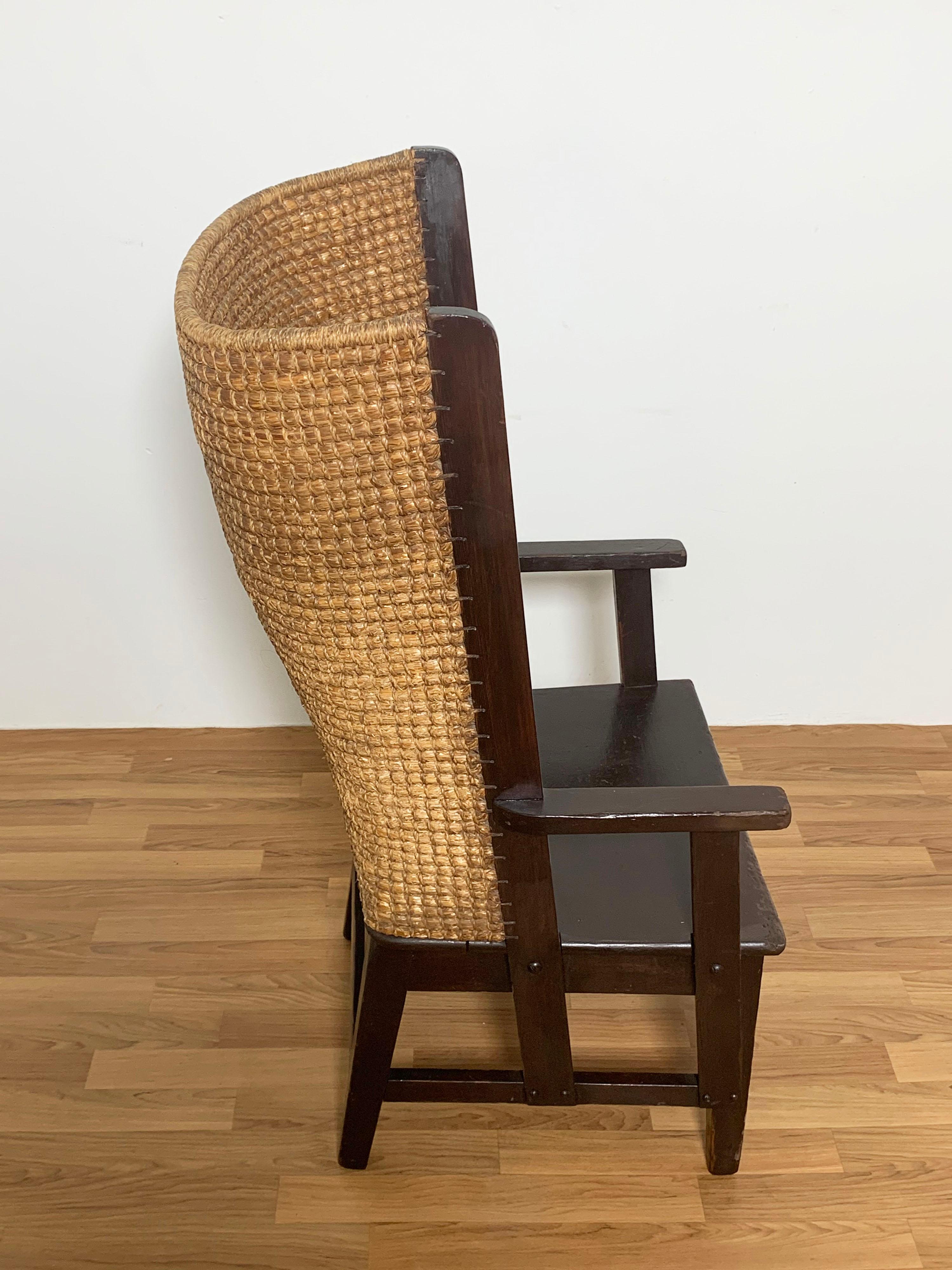 Original Liberty of London Orkney Chair in Pine and Oat Straw, Ca. 1900 In Good Condition In Peabody, MA