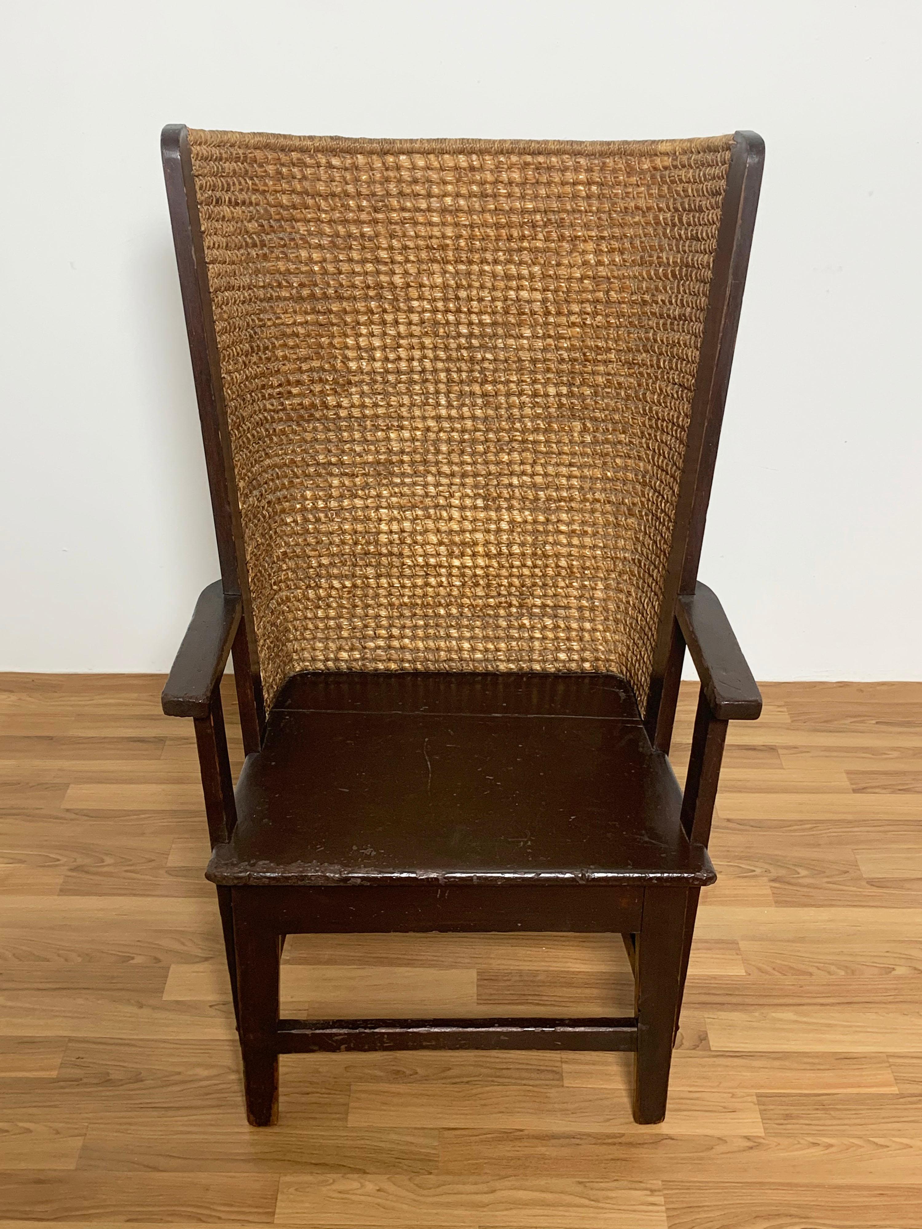 19th Century Original Liberty of London Orkney Chair in Pine and Oat Straw, Ca. 1900