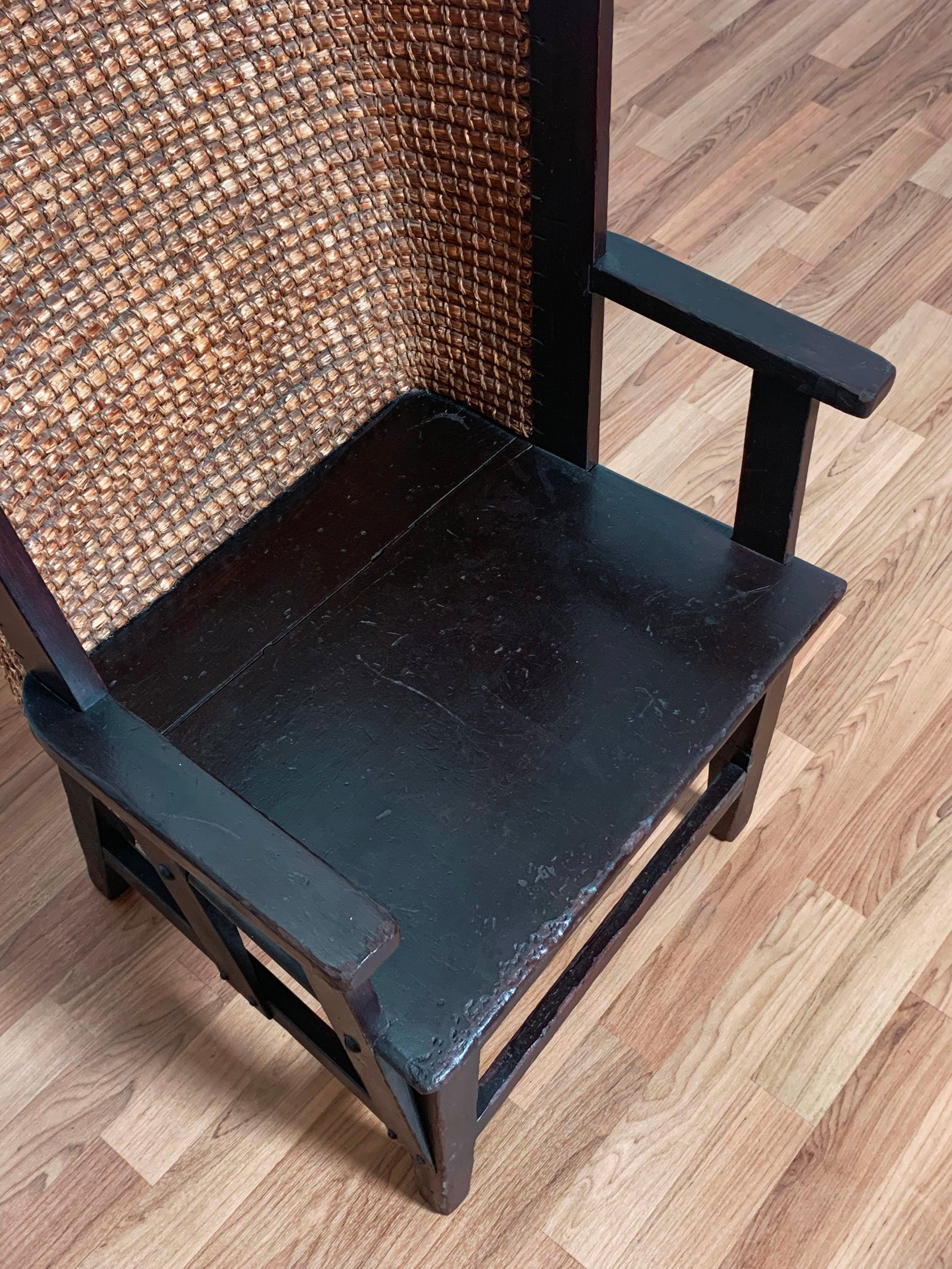 Original Liberty of London Orkney Chair in Pine and Oat Straw, Ca. 1900 1