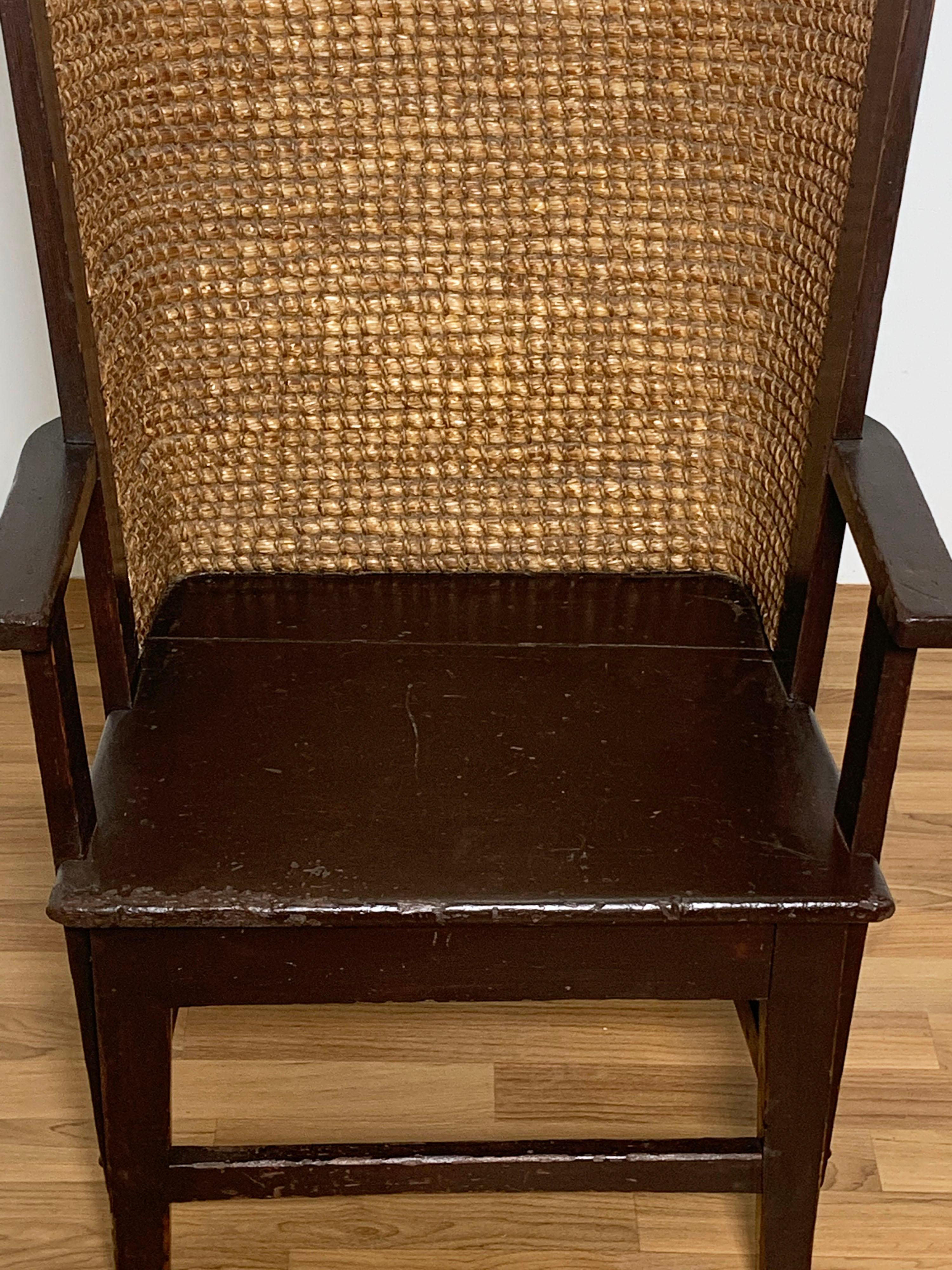 Original Liberty of London Orkney Chair in Pine and Oat Straw, Ca. 1900 2