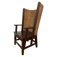 Original Liberty of London Orkney Chair in Pine and Oat Straw, Ca. 1900