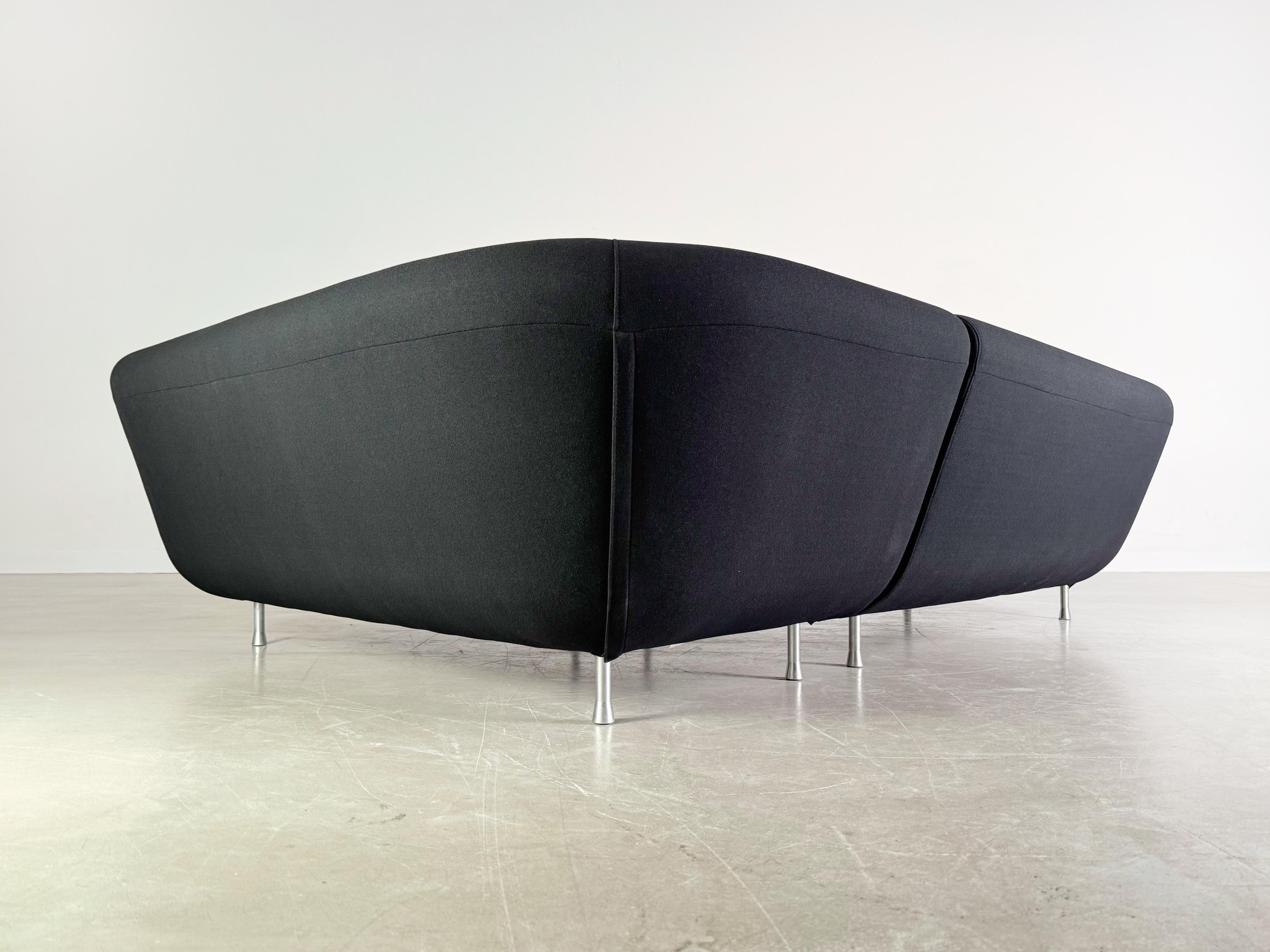 Original Ligne Roset Sofa Yang Yang Couch François Bauchet Kvadrat schwarz im Angebot 3