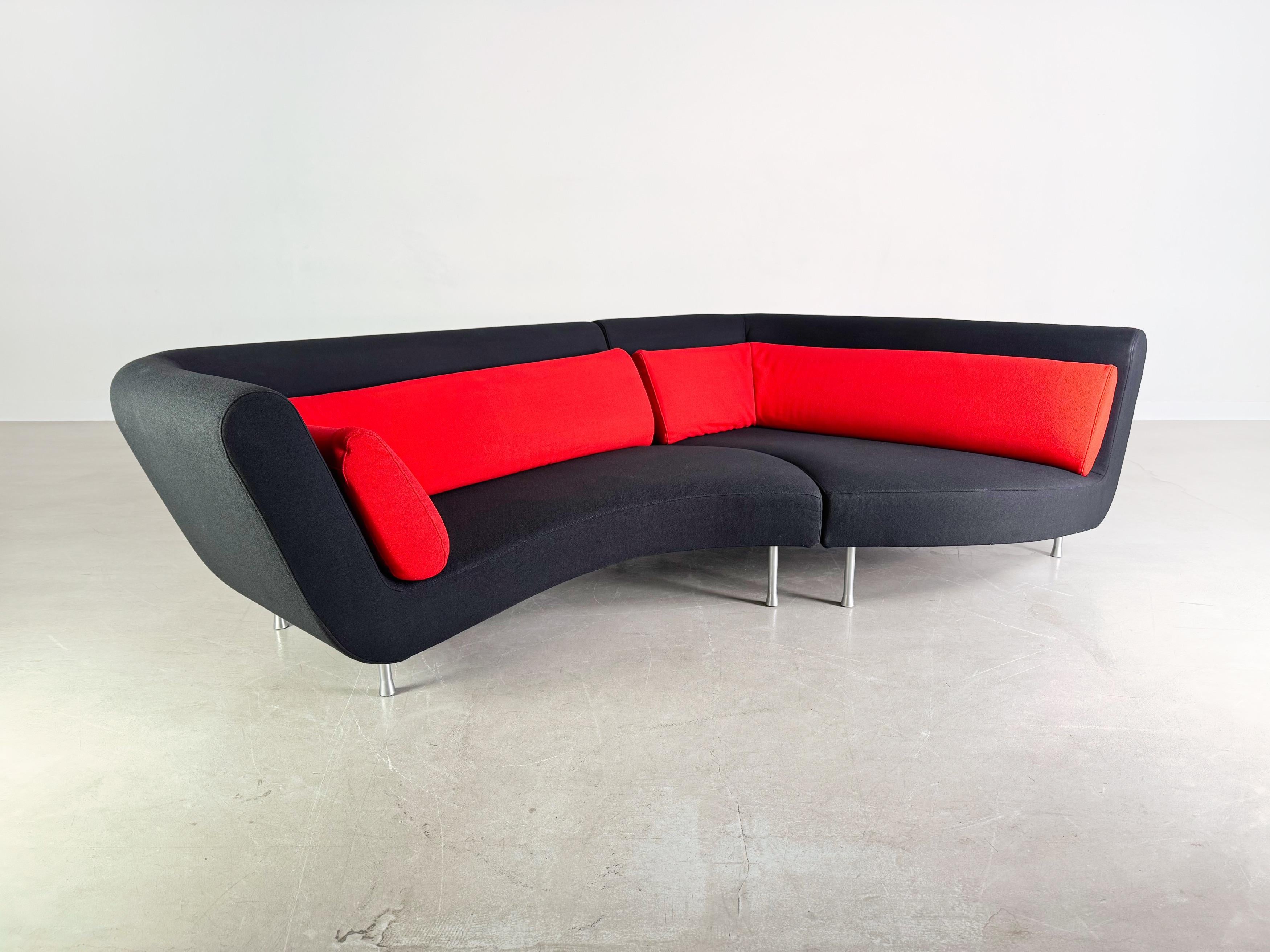 Original Ligne Roset Sofa Yang Yang Couch François Bauchet Kvadrat schwarz (Postmoderne) im Angebot
