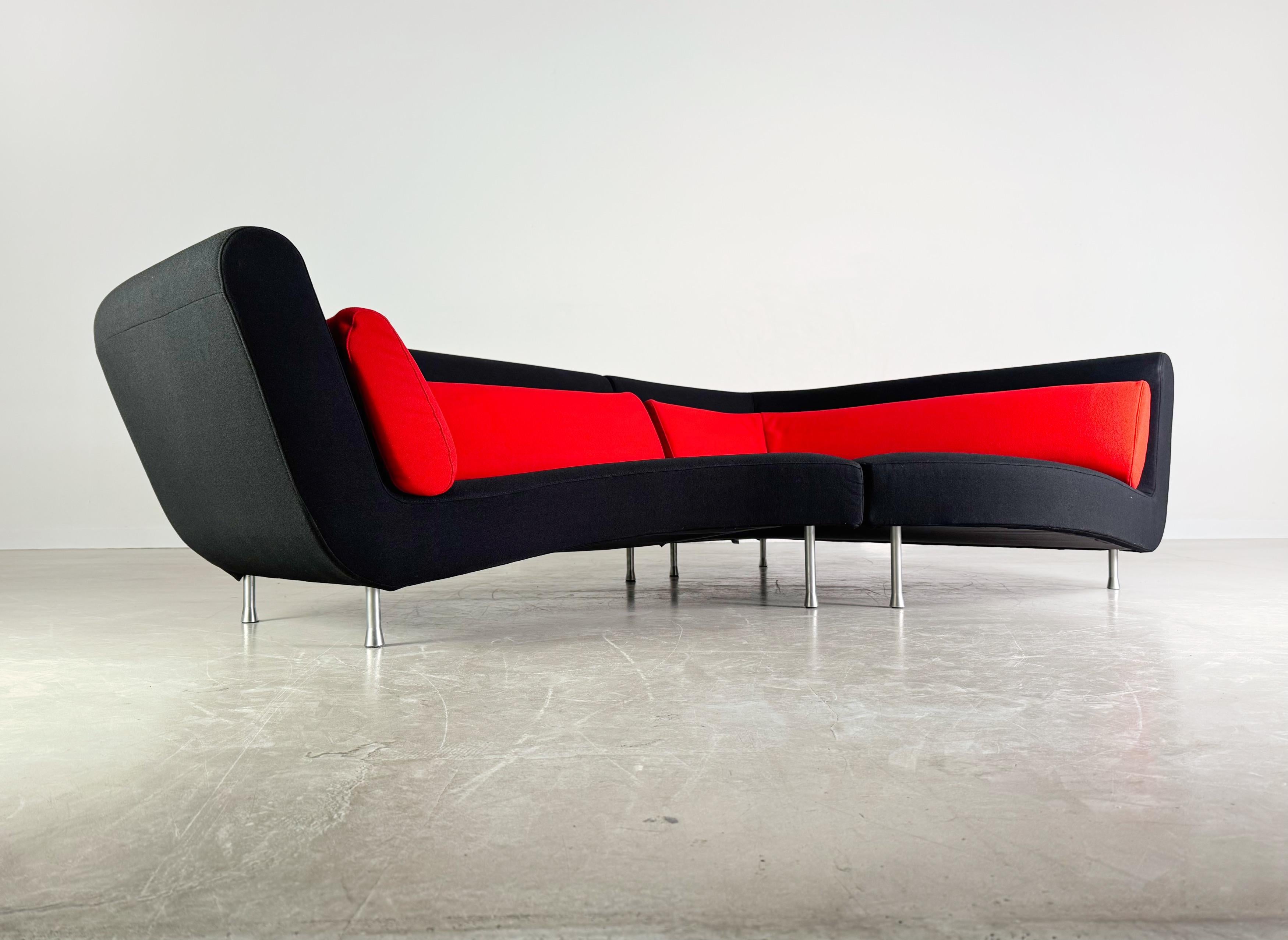 Original Ligne Roset Sofa Yang Yang Couch François Bauchet Kvadrat schwarz (Französisch) im Angebot