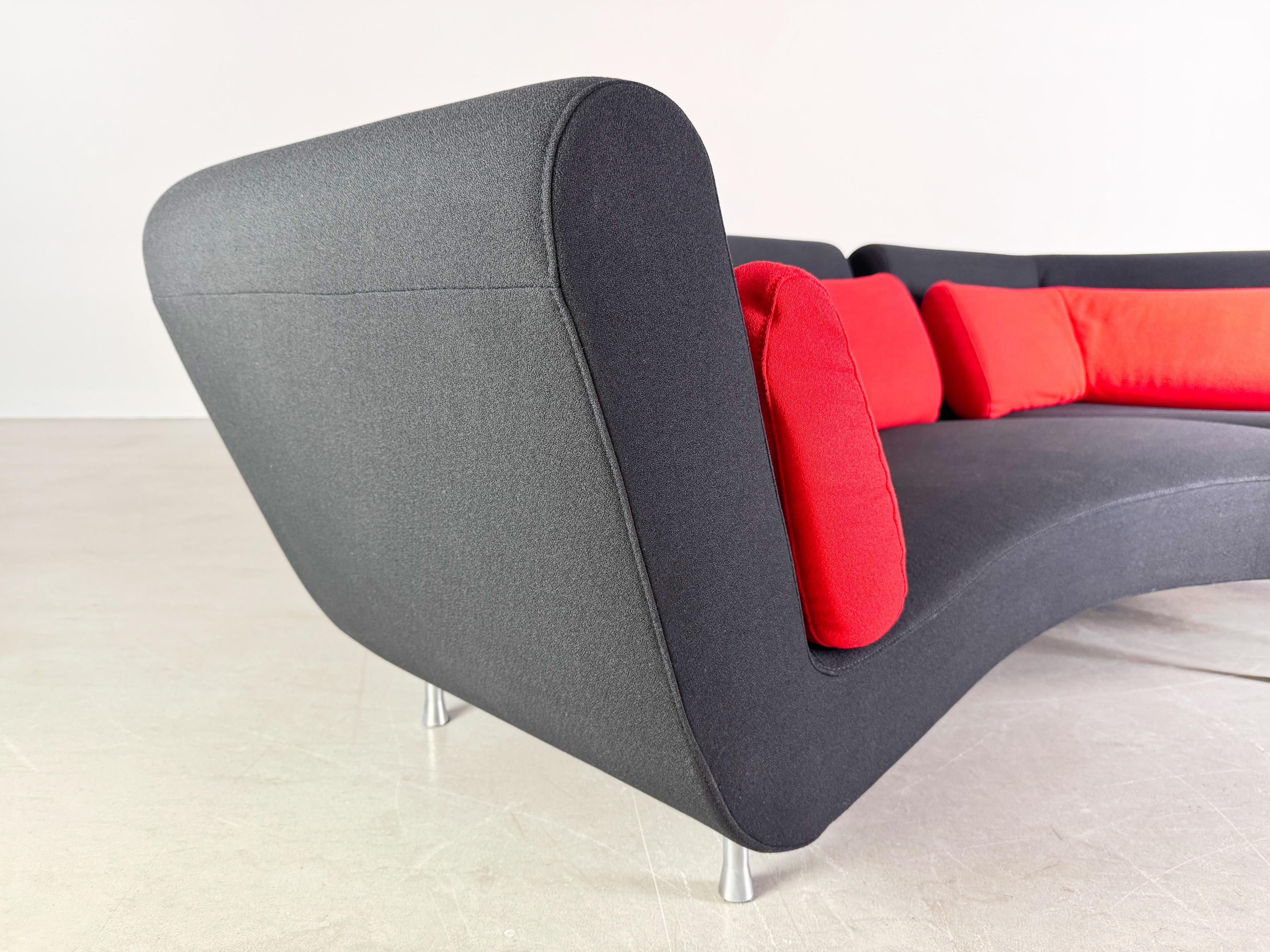 Original Ligne Roset Sofa Yang Yang Couch François Bauchet Kvadrat schwarz (Stoff) im Angebot