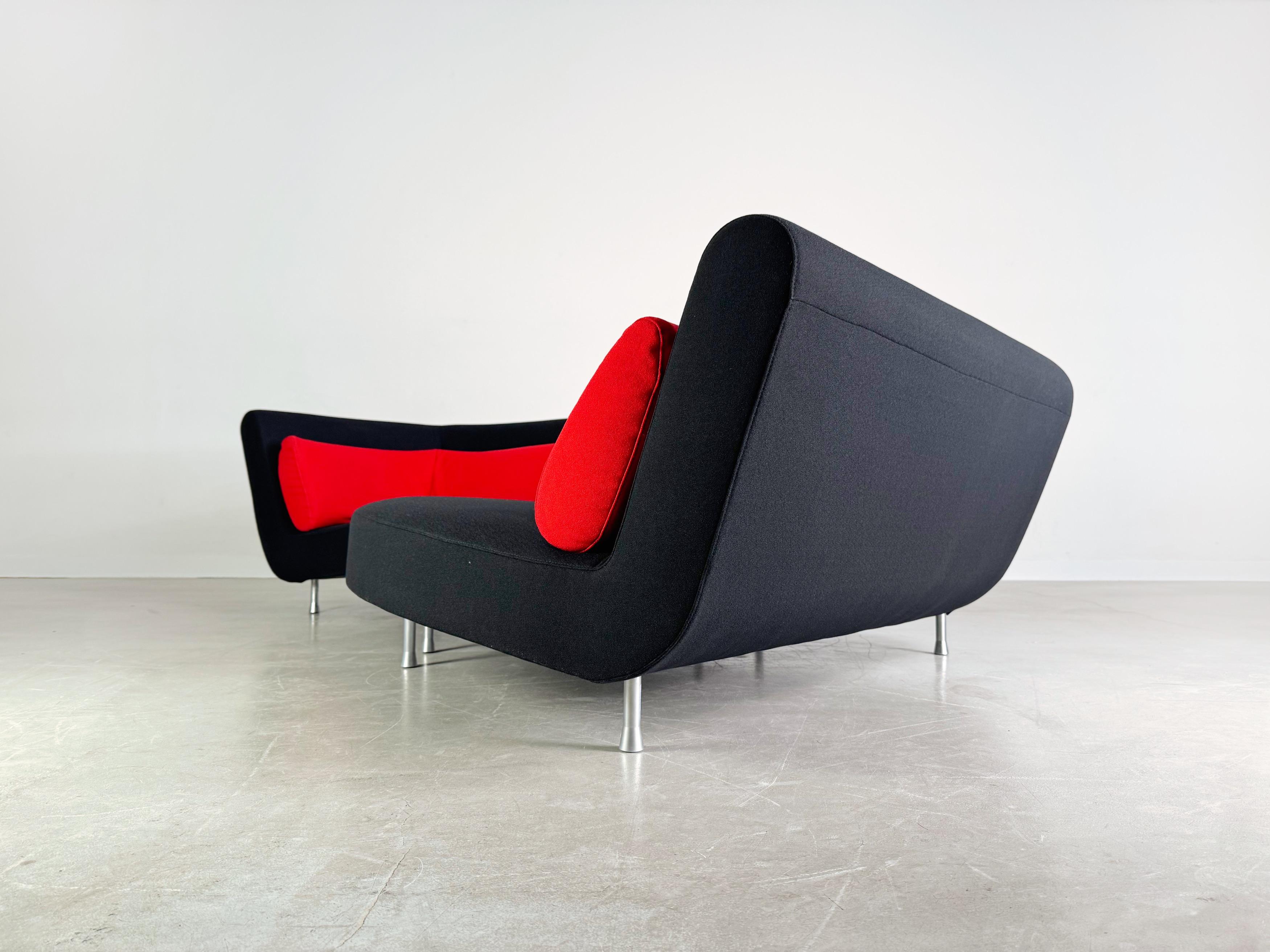 Original Ligne Roset Sofa Yang Yang Couch François Bauchet Kvadrat schwarz im Angebot 2
