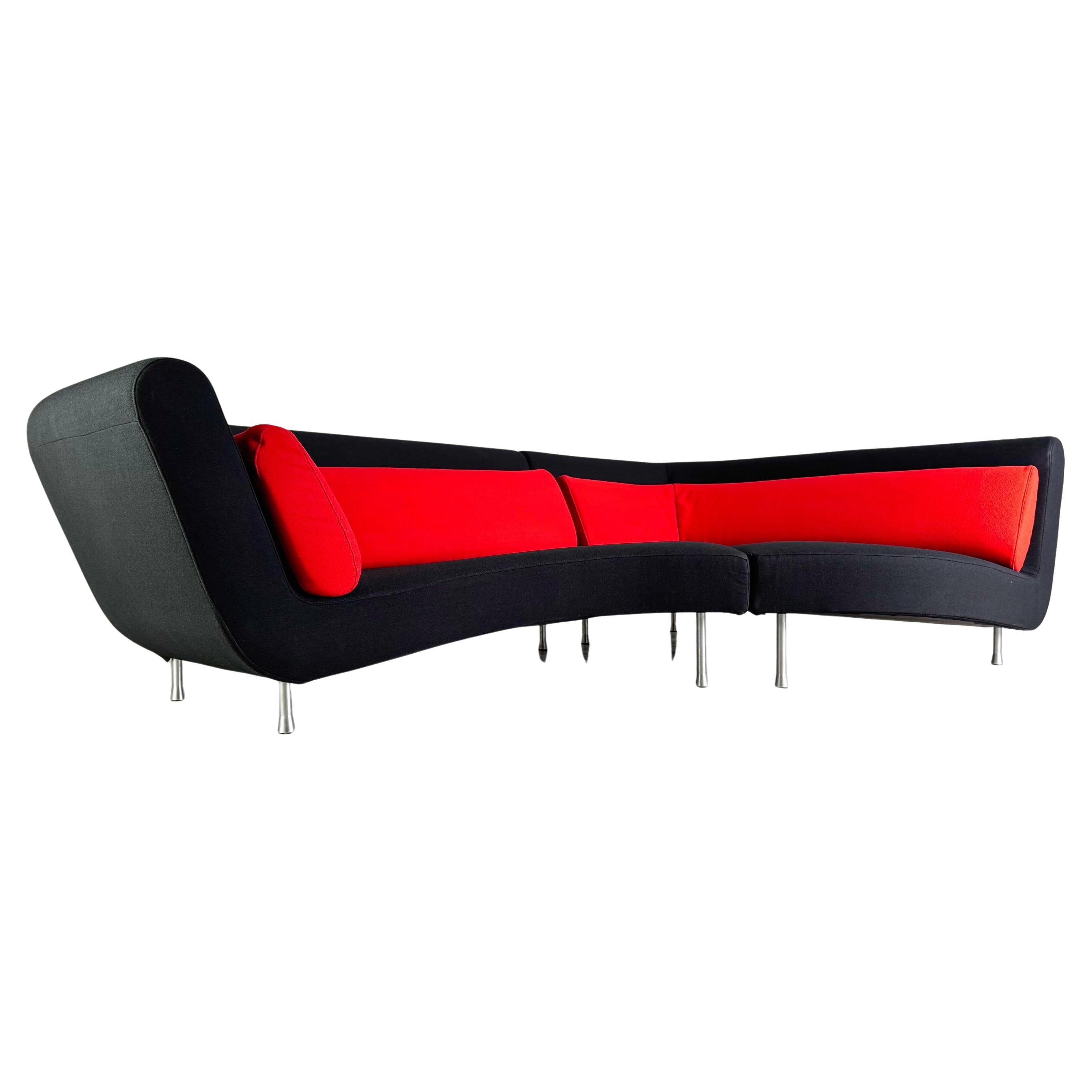 Original Ligne Roset Sofa Yang Yang Couch François Bauchet Kvadrat schwarz