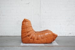Original Ligne Roset Togo Cognac Anilinleder Stuhl