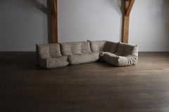 Original Ligne Roset Togo Sofa-Set in Beige von Michel Ducaroy, 1970er Jahre