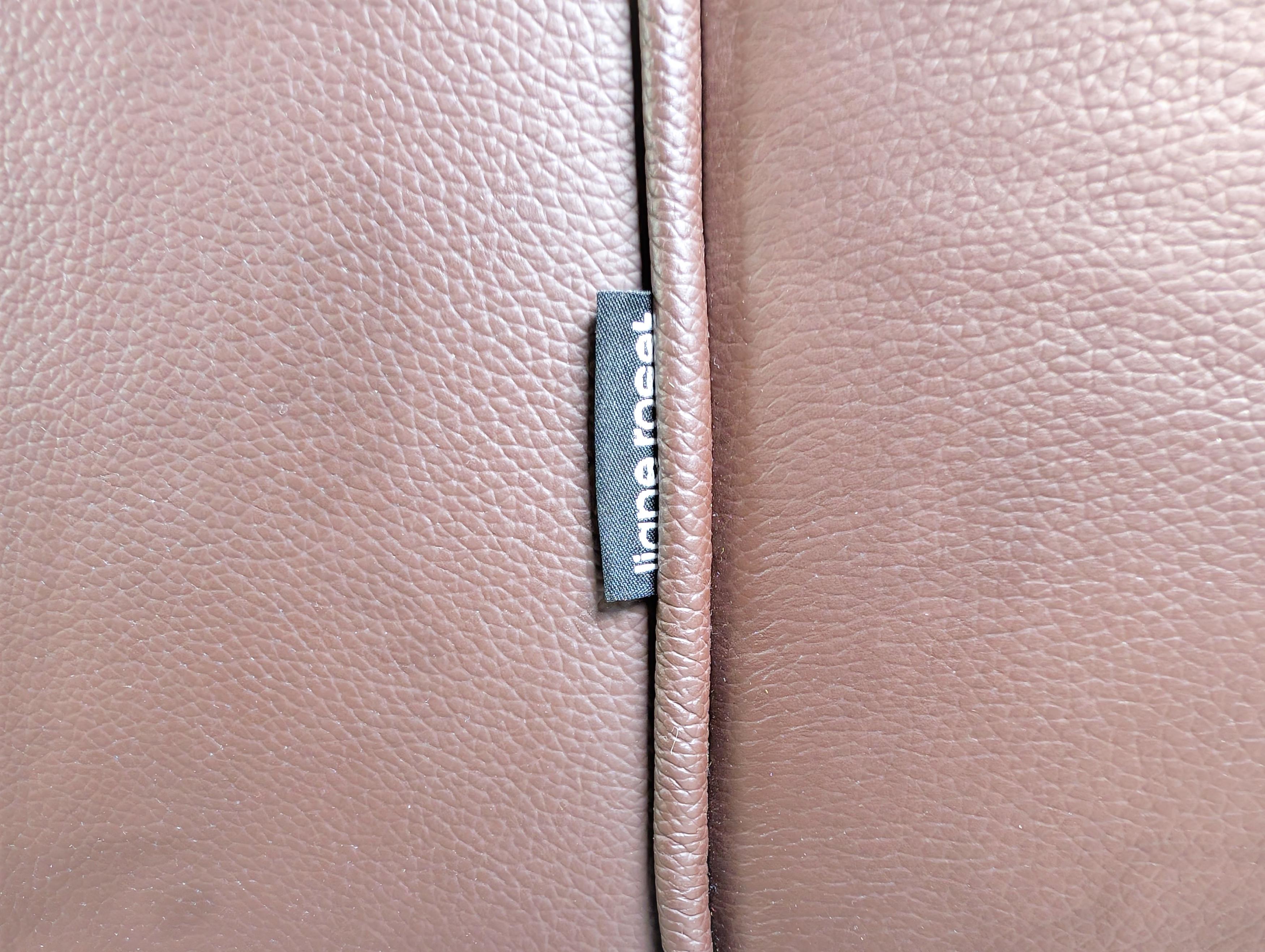 Original Ligne Roset Zweisitzer Sofa Design Couch Urbani Leder braun en venta 2