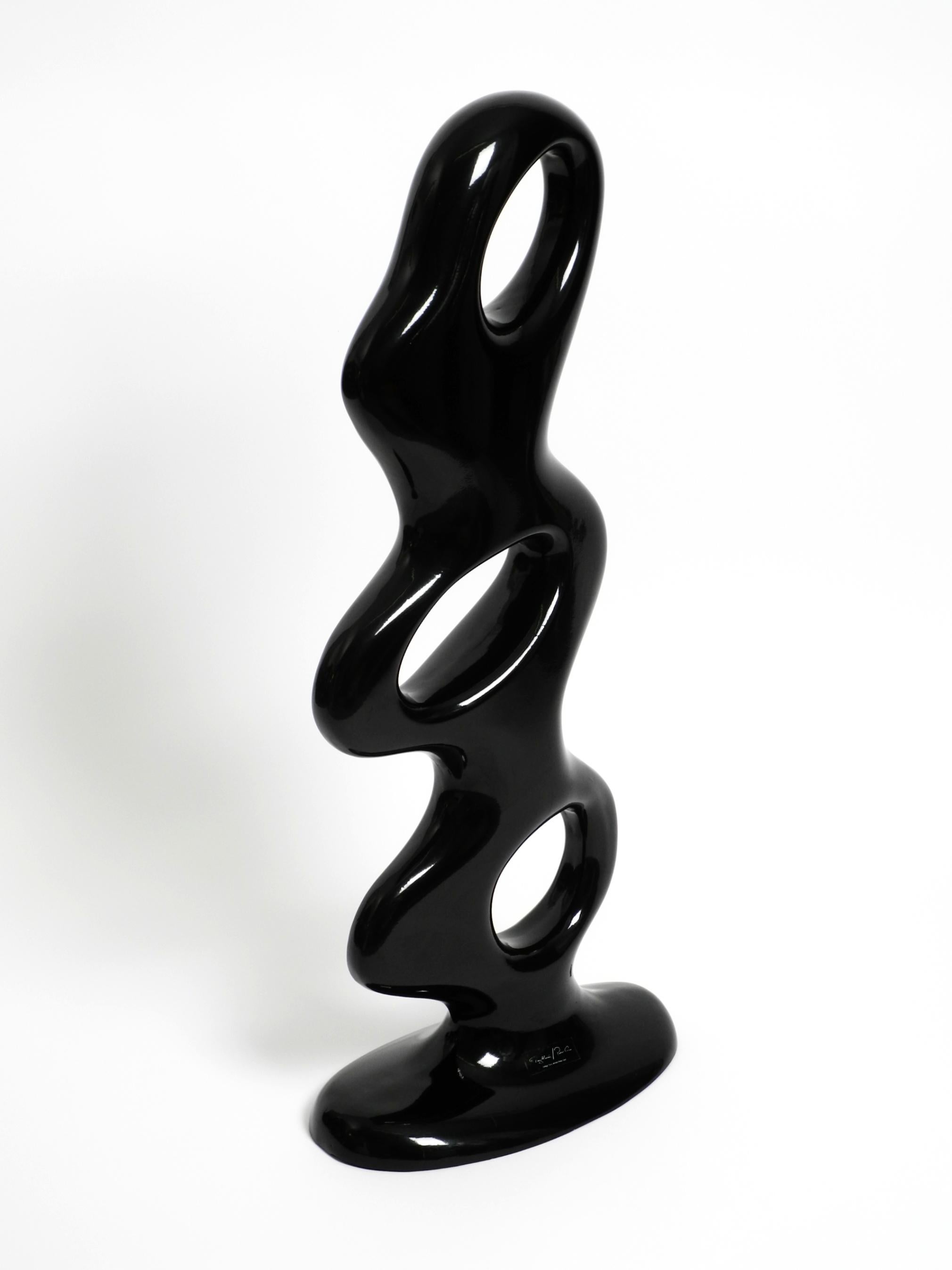 Sculpture de sol abstraite originale en métal limitée 