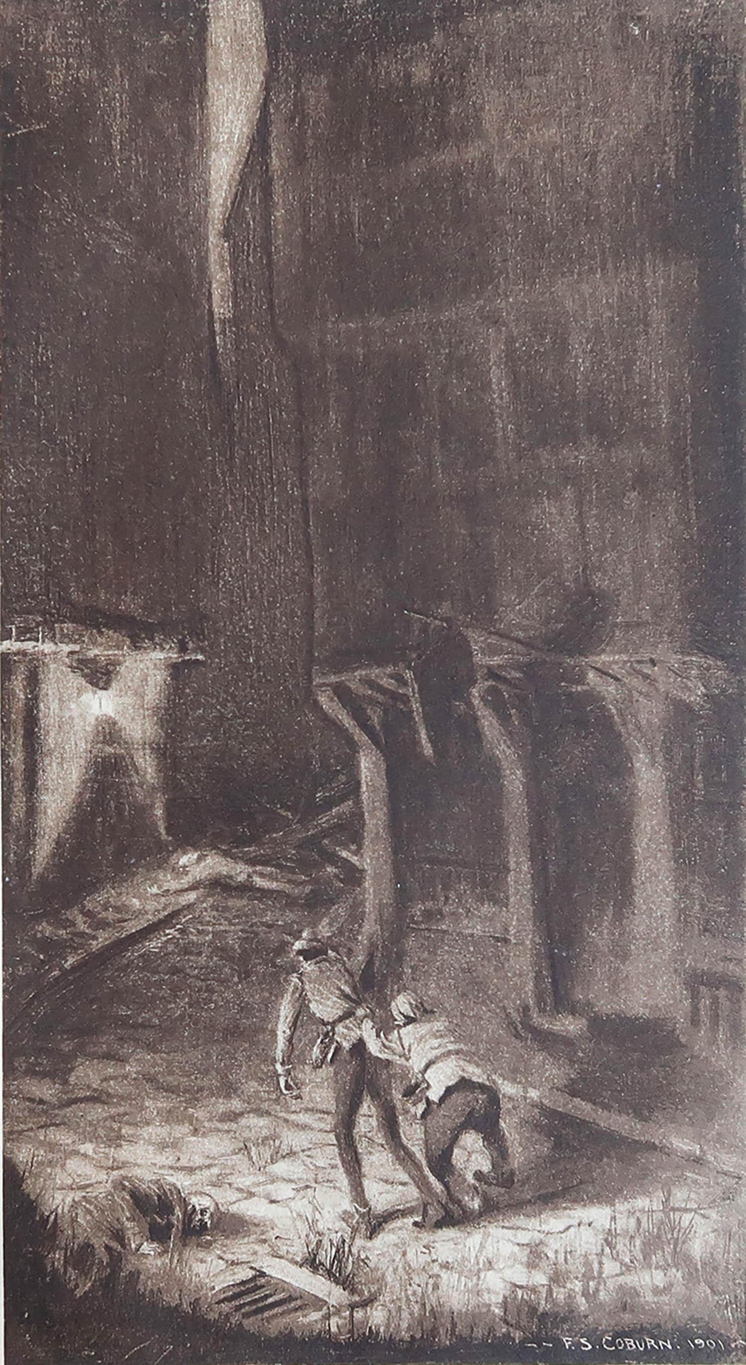 Sensational image by Frederick Simpson Coburn

In the style of one of my favourite artists, Goya

Photogravure

Limited edition of 300. This is No. 84

From The Complete Works of Edgar Allen Poe

Published by Putnam, New York. 1902

On hand made