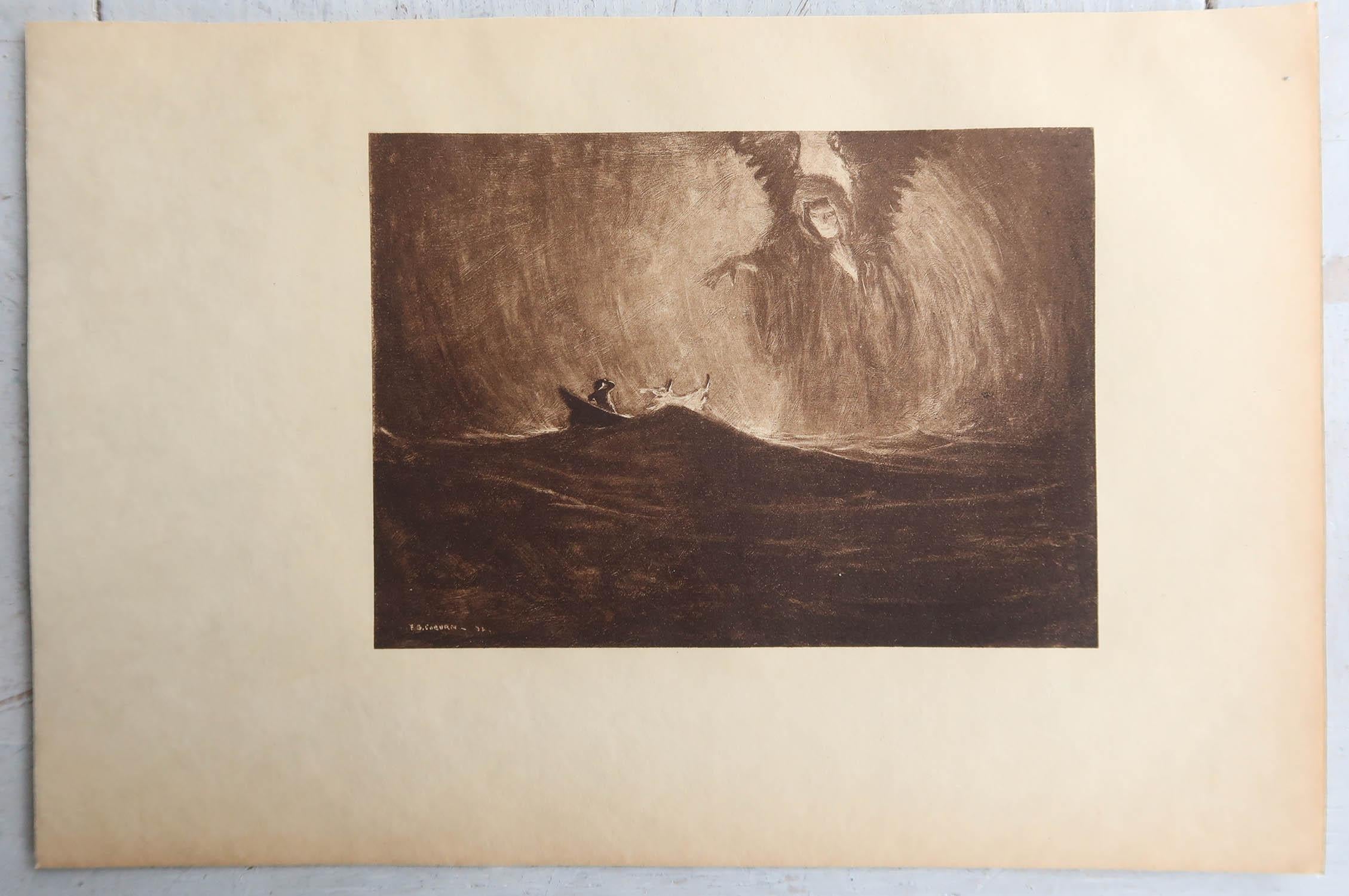 Romantic Original Limited Edition Print by Frederick S. Coburn, Narrative of Arthur G.Pym For Sale
