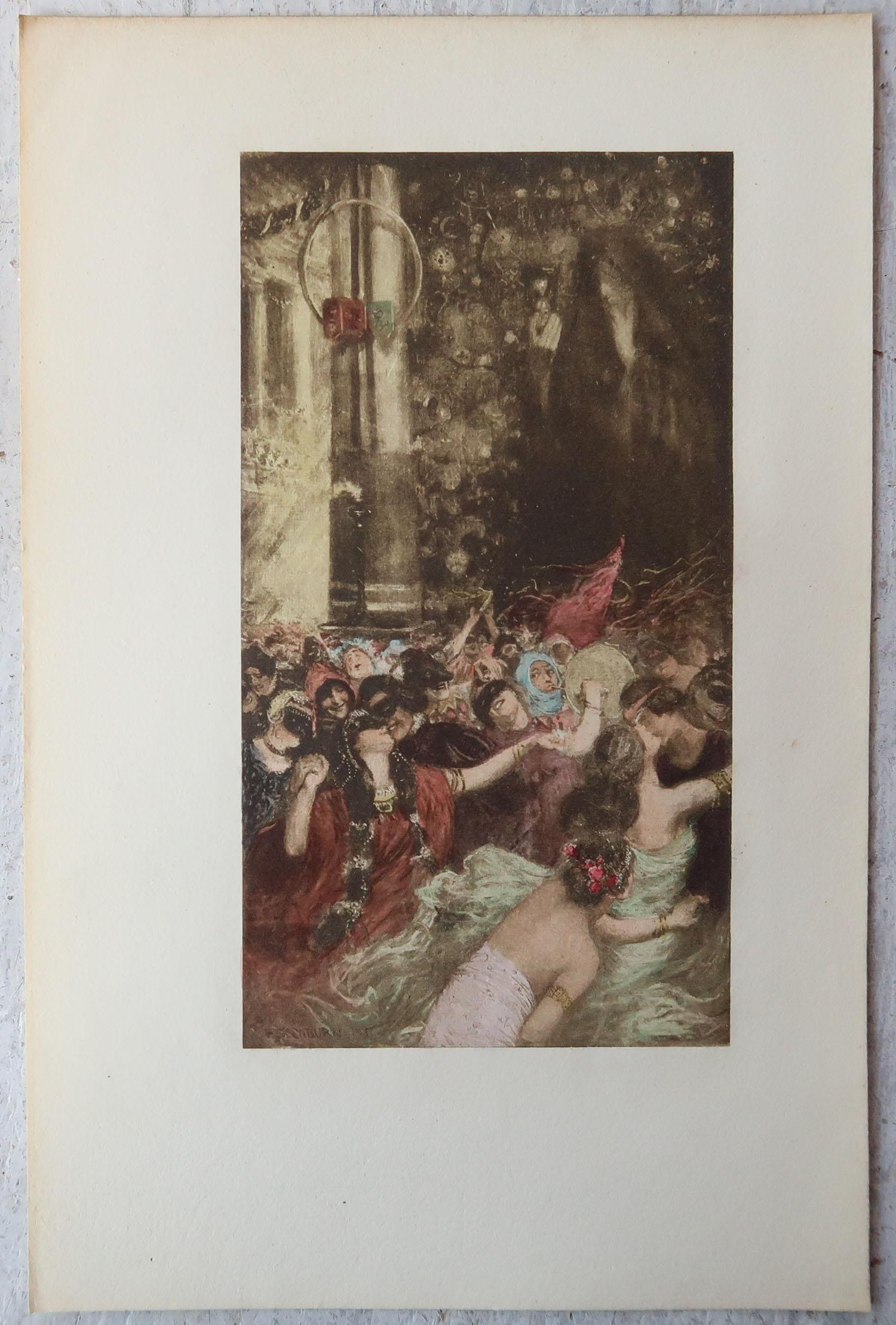 Romantic Original Limited Edition Print by Frederick S.Coburn-Masque of the Red Death