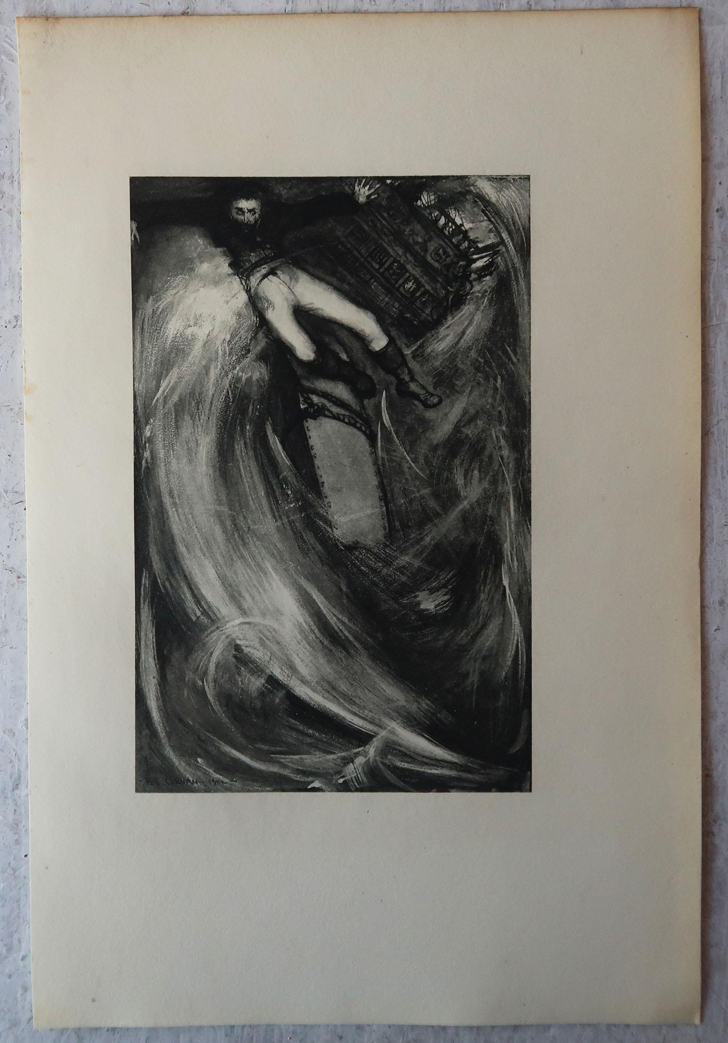 Romantic Original Limited Edition Print by Frederick S.Coburn-The Oblong Box, 1902 For Sale