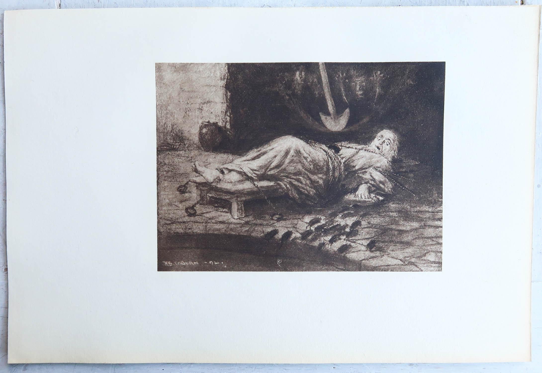 Romantic Original Limited Edition Print by Frederick S.Coburn, The Pit And The Pendulum  For Sale