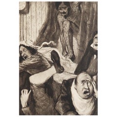 Grabado original en edición limitada de Frederick S.Coburn-El sistema del Dr. Tarr, 1902