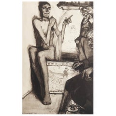 Grabado original en edición limitada de Frederick S.Coburn-Palabras con una momia, 1902