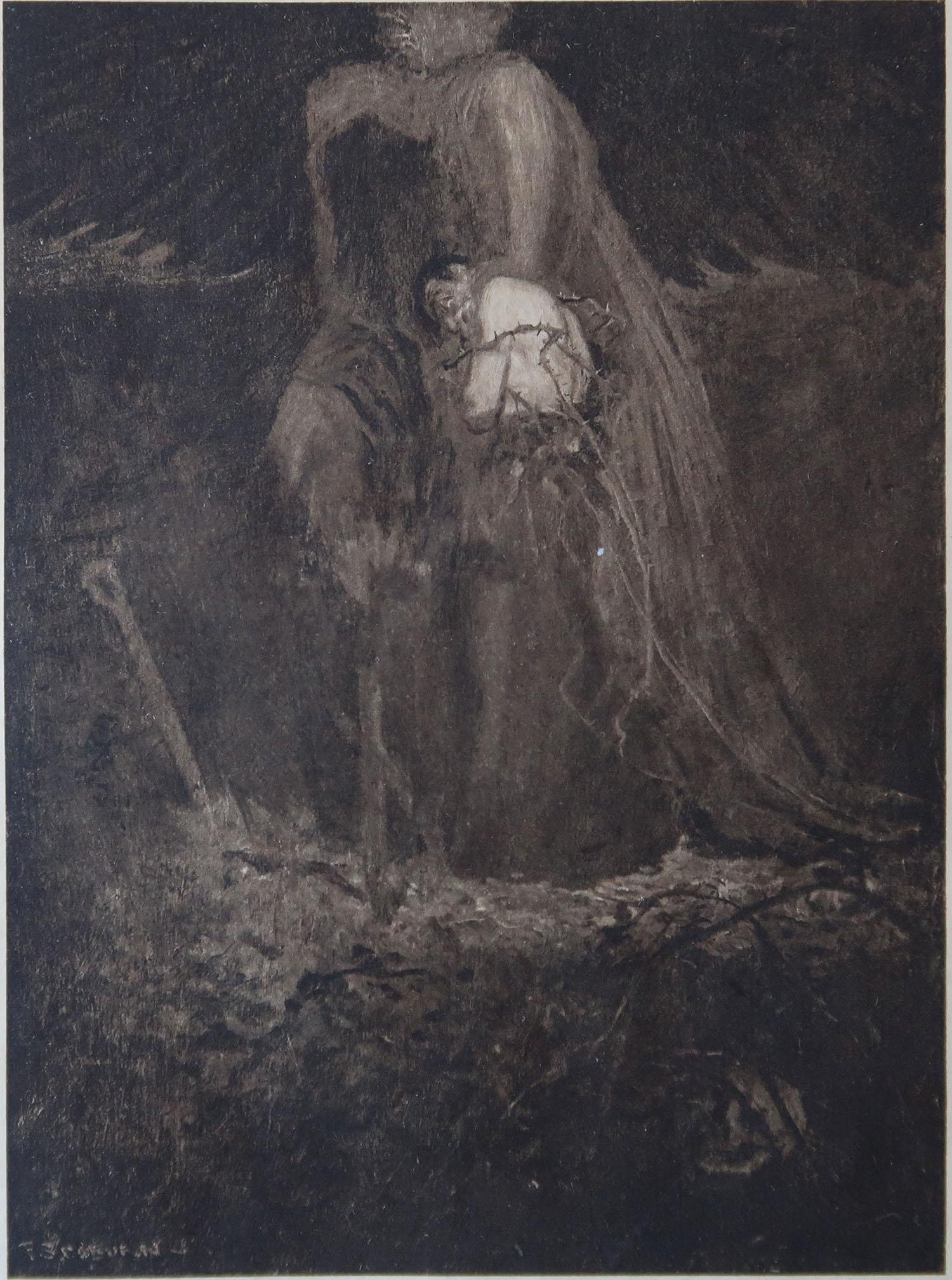 Sensational image by Frederick Simpson Coburn.

In the style of one of my favourite artists, Goya.

Photogravure.

Limited edition of 300. This is No. 84

From The Complete Works of Edgar Allen Poe.

Published by Putnam, New York.