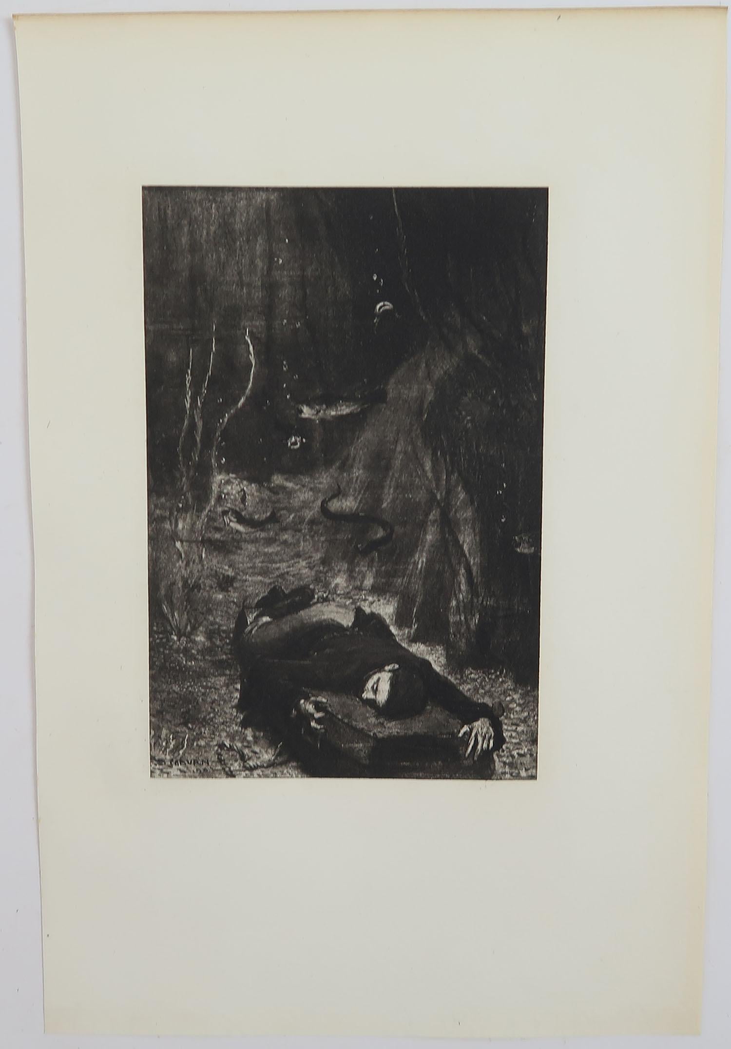 Sensational image by Frederick Simpson Coburn

In the style of one of my favourite artists, Goya

Photogravure

Limited edition of 300. This is No. 84

From The Complete Works of Edgar Allen Poe

Published by Putnam, New York. 1902

On