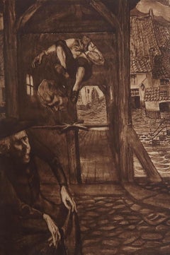 Original Limited Edition Print by F.S.Coburn-Never Bet the Devil Your Head