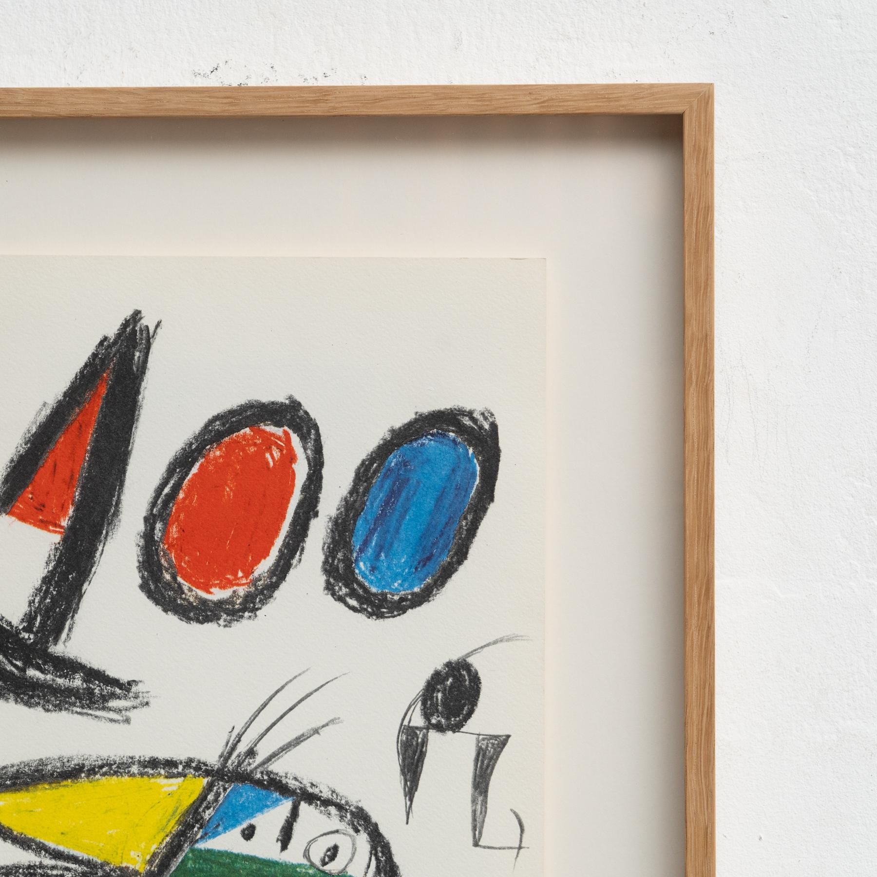 Litografia originale di Joan Miró (1970) - Edizione limitata In condizioni buone in vendita a Barcelona, Barcelona