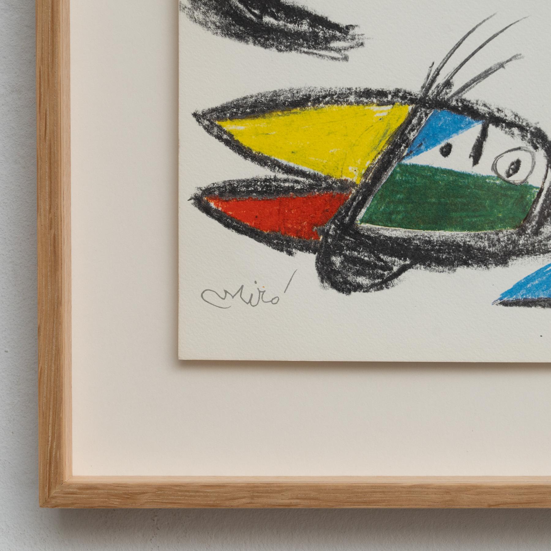 Carta Litografia originale di Joan Miró (1970) - Edizione limitata in vendita