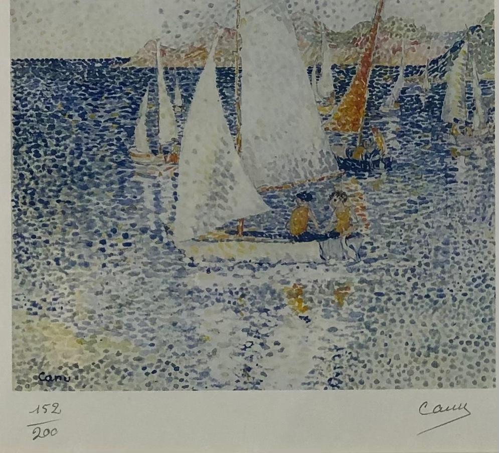 pointillism seascape