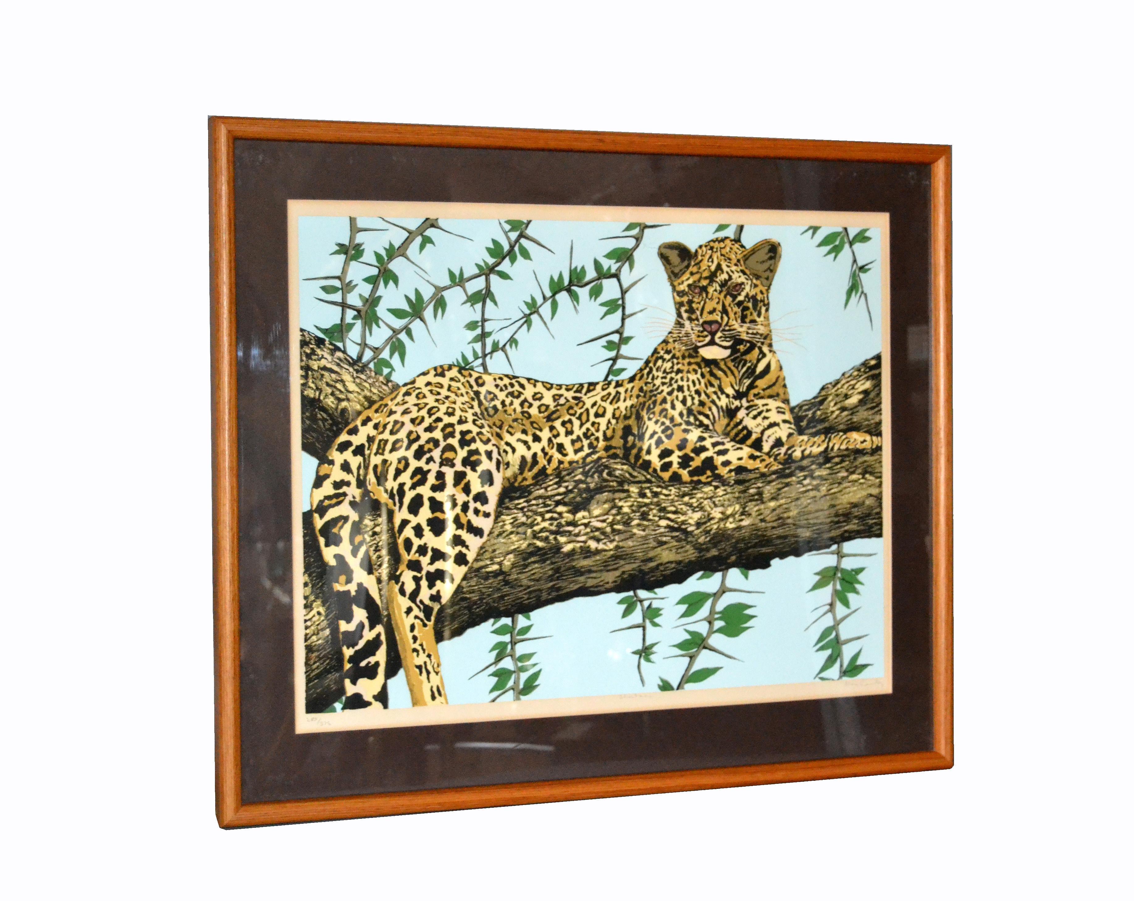 Original Lithograph Cheetah Signed by Artist Mac Couley For Sale 2