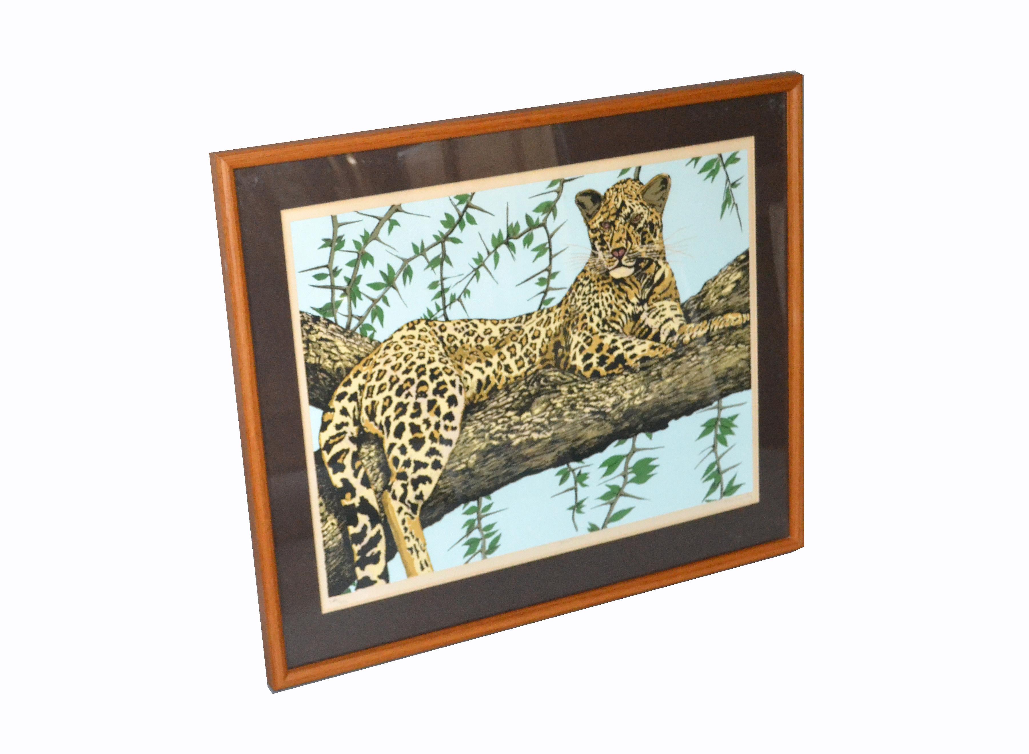 Original Lithographie Cheetah, signiert vom Künstler Mac Couley im Angebot 2