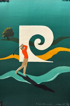Original lithograph 
Golf
 by Villemot