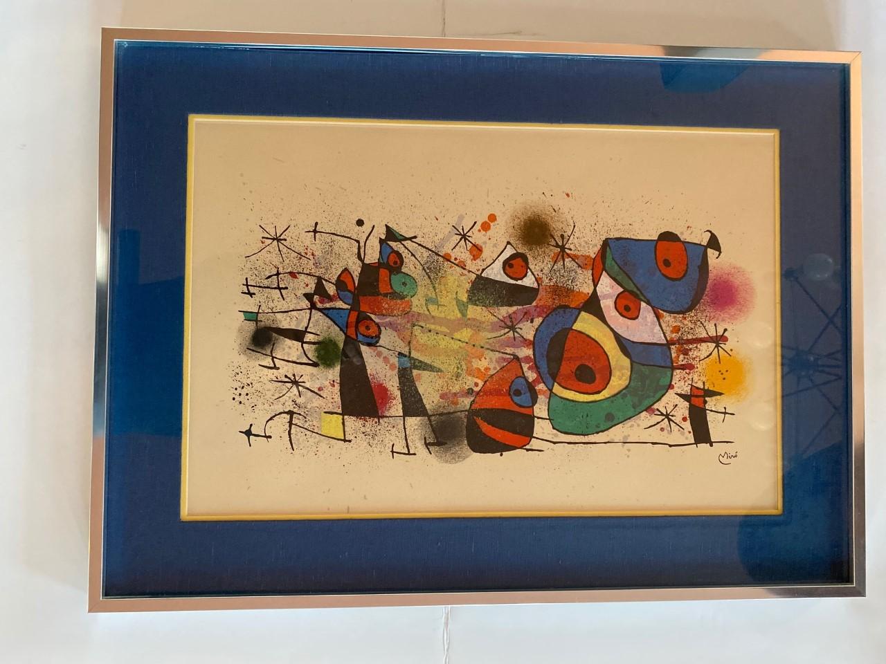 Expressionist Original Lithograph Joan Miró, Ceramiques, 1974 For Sale
