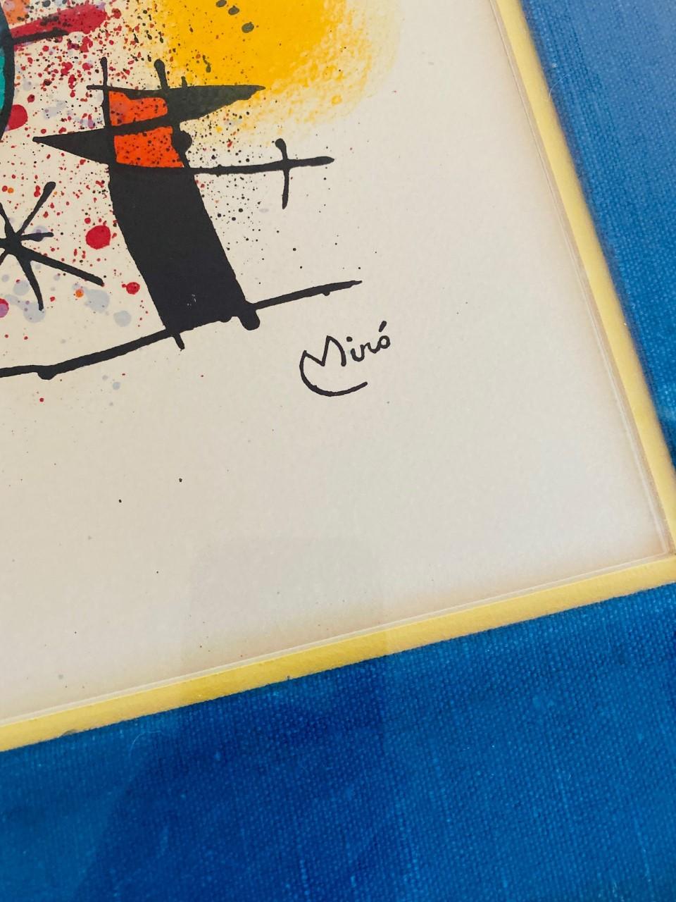 Fait à la machine Lithographie originale Joan Miró - Ceramiques 1974 en vente