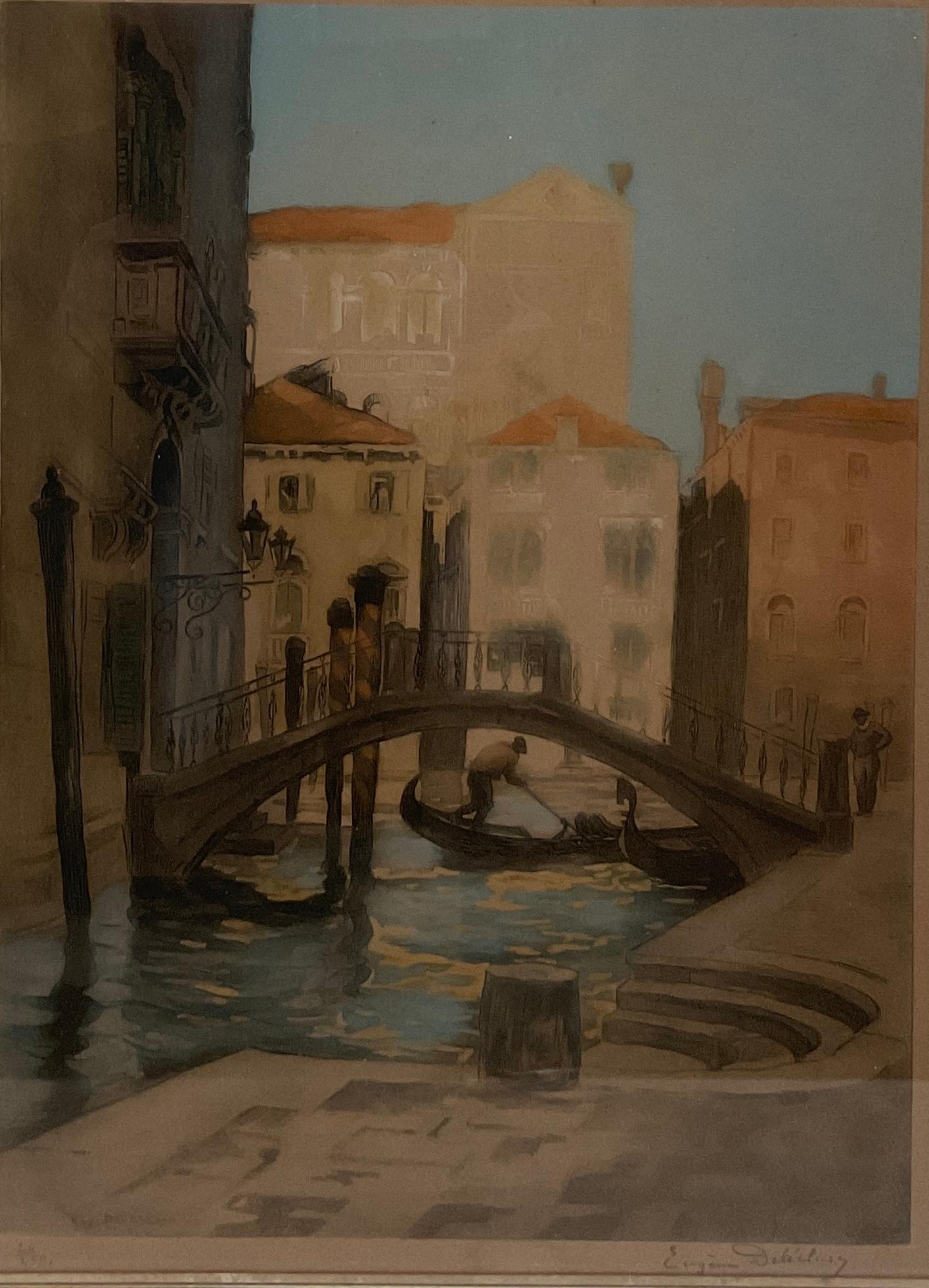Una litografía muy decorativa firmada a lápiz y numerada por 
Eugène Delécluse (1882 - 1972), francés. 

Sobre el artista: 

Nacido en París, estudió con Cormon, Delance, E. Renard y Waltner. Comenzó a exponer en el Salón de Artistas Franceses