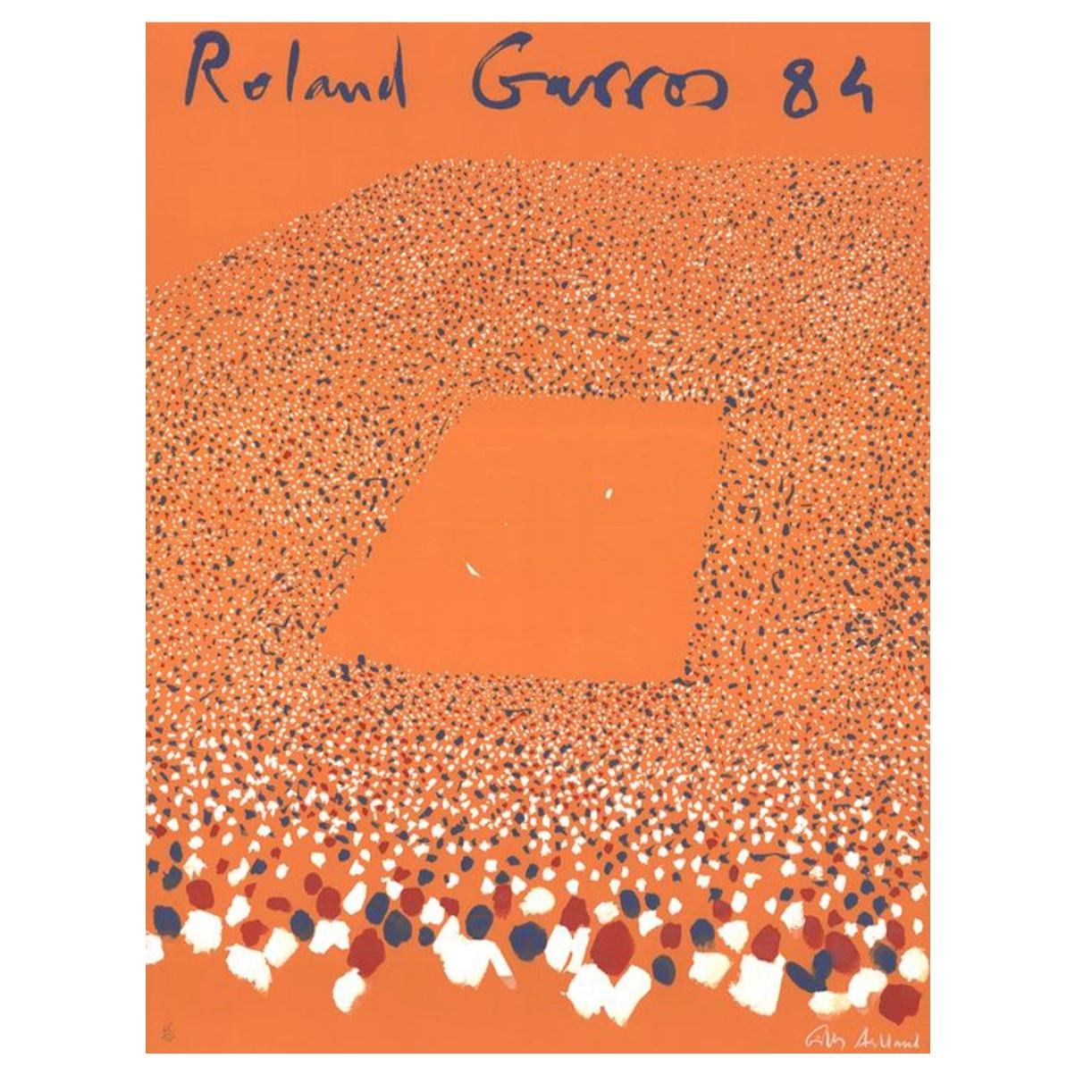 Original Lithograph 'ROLAND GARROS' 1984 Tennis Poster by Gilles-Aillaud