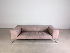 Original Living Divani Ile Cube Leder Sofa Couch Zweisitzer Design
