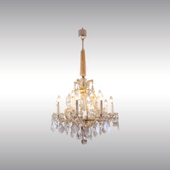 Lampadario originale Lobmeyr degli anni '20 Maria-Theresien