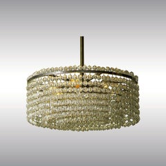 Original Lobmeyr Zahn Crystal Chandelier Mid-Century Modern, 1964, Vienna
