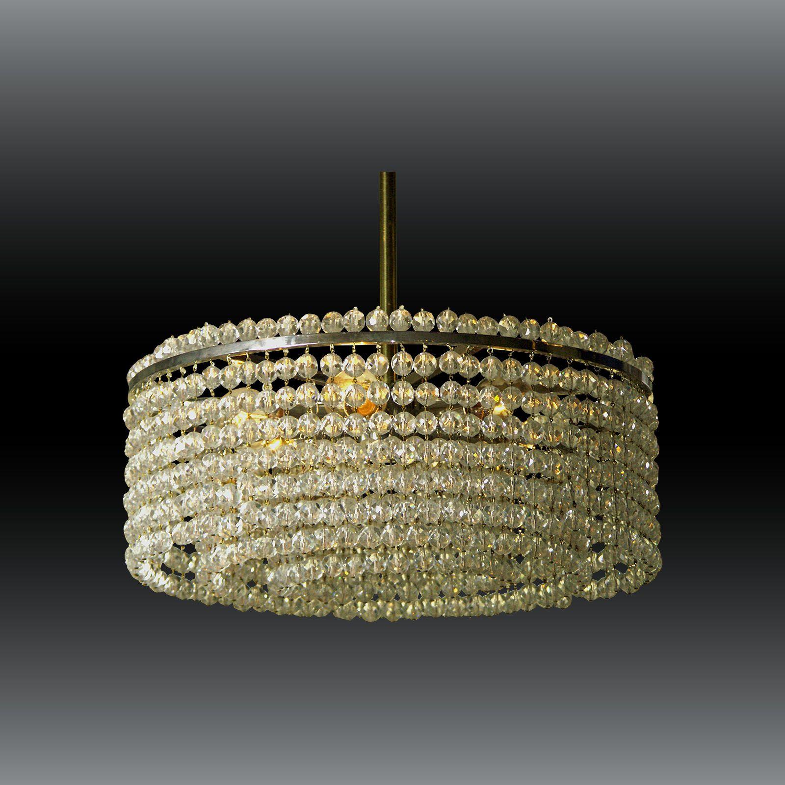 Austrian Original Lobmeyr Zahn Crystal Chandelier Mid-Century Modern, 1964, Vienna For Sale