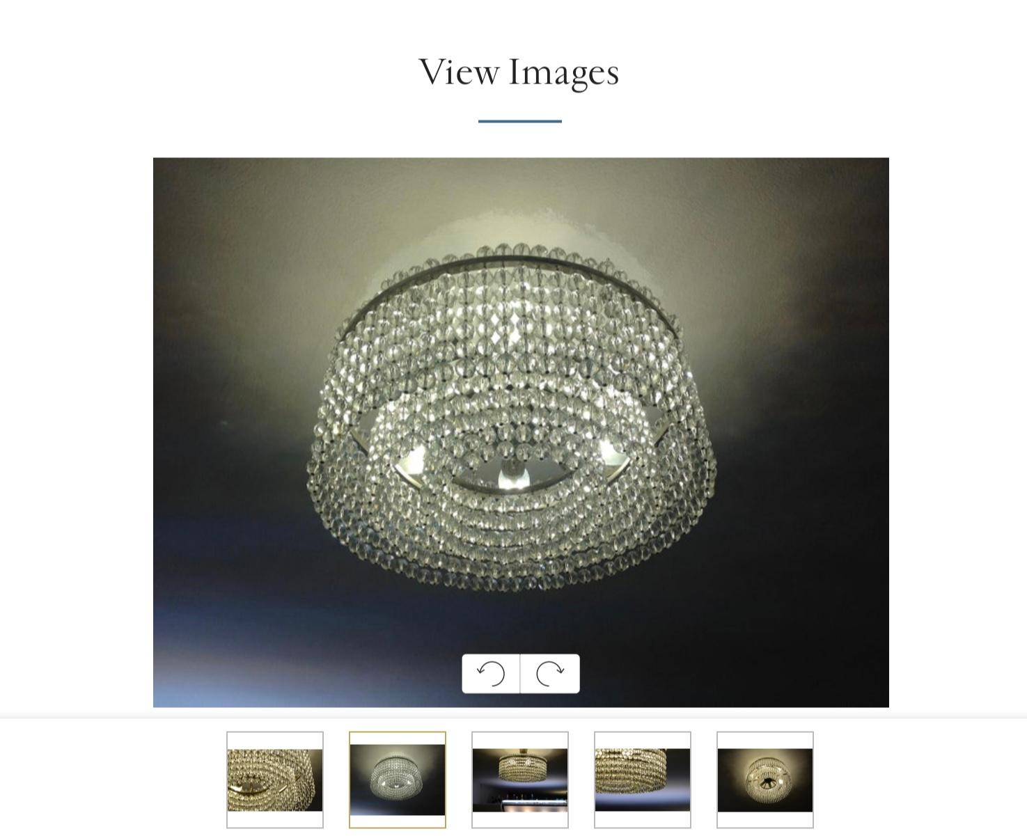 Brass Original Lobmeyr Zahn Crystal Chandelier Mid-Century Modern, 1964, Vienna For Sale