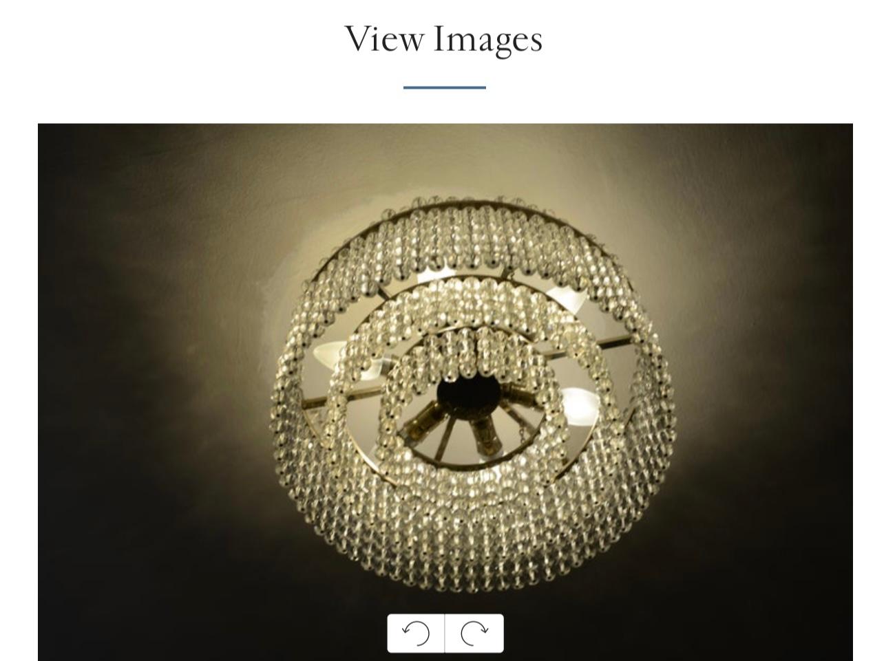 Original Lobmeyr Zahn Crystal Chandelier Mid-Century Modern, 1964, Vienna For Sale 1