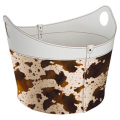 Original log holder in leather and microfibre CADIN CAVALLINO