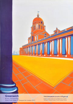 Original London Transport Poster Greenwich Old Royal Naval College Ruth Hydes