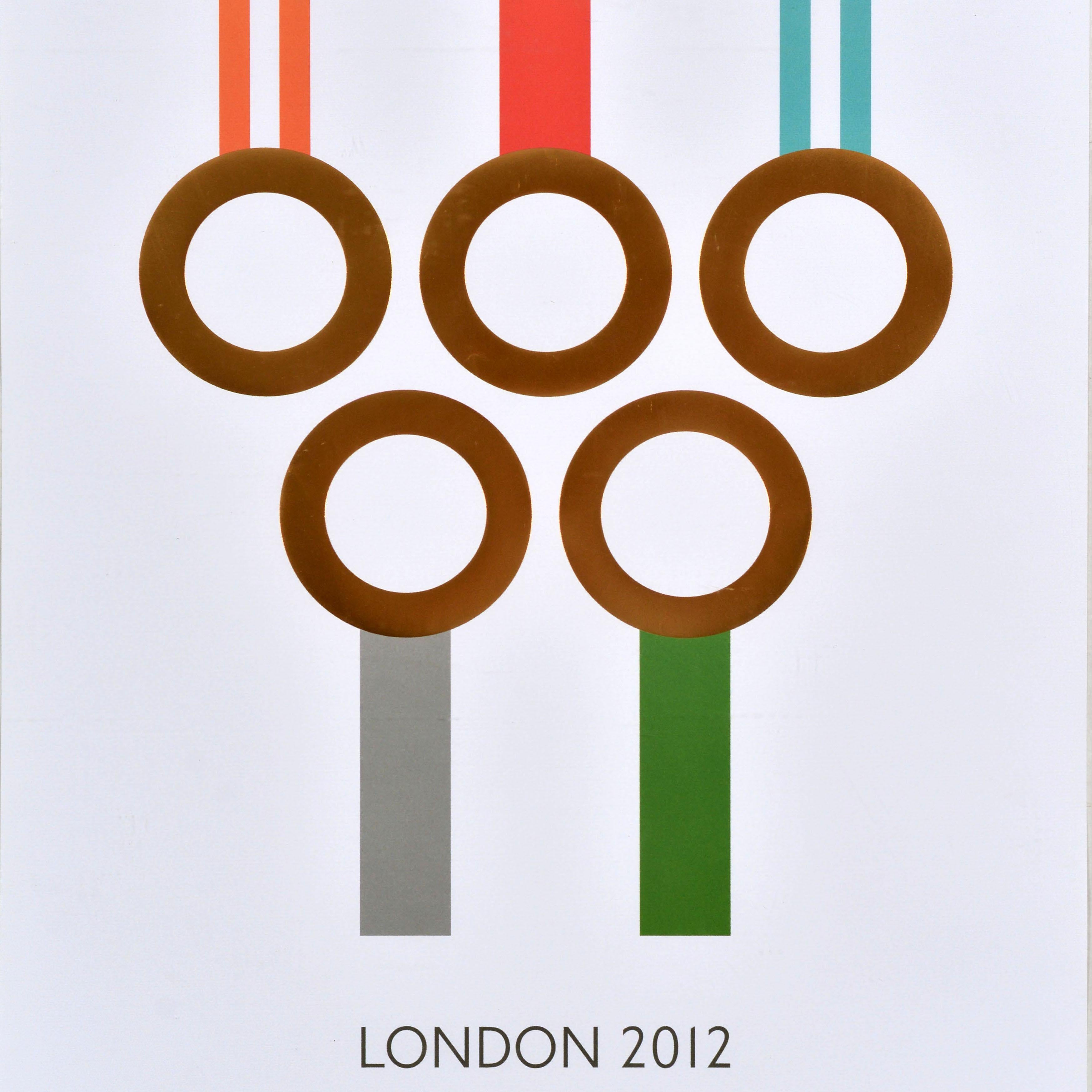 Paper Original London Transport Poster London Olympic Games 2012 Gold TFL Tube Lines