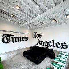 Original 'Los Angeles Times' Newspaper Sign from Downtown Los Angeles, 1970s USA