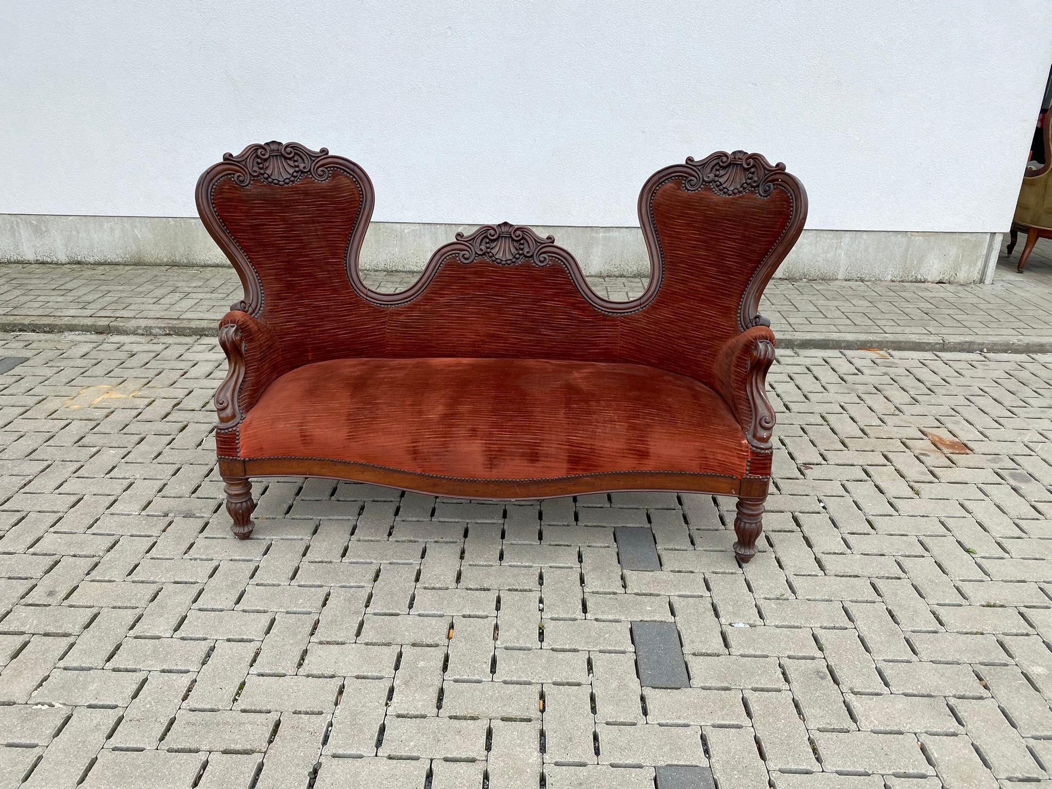 Original Louis Philippe-Sofa aus Mahagoni um 1830 (Französisch) im Angebot