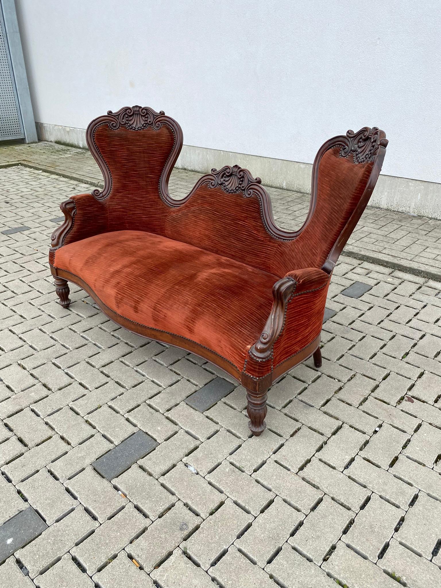 Original Louis Philippe-Sofa aus Mahagoni um 1830 im Angebot 1