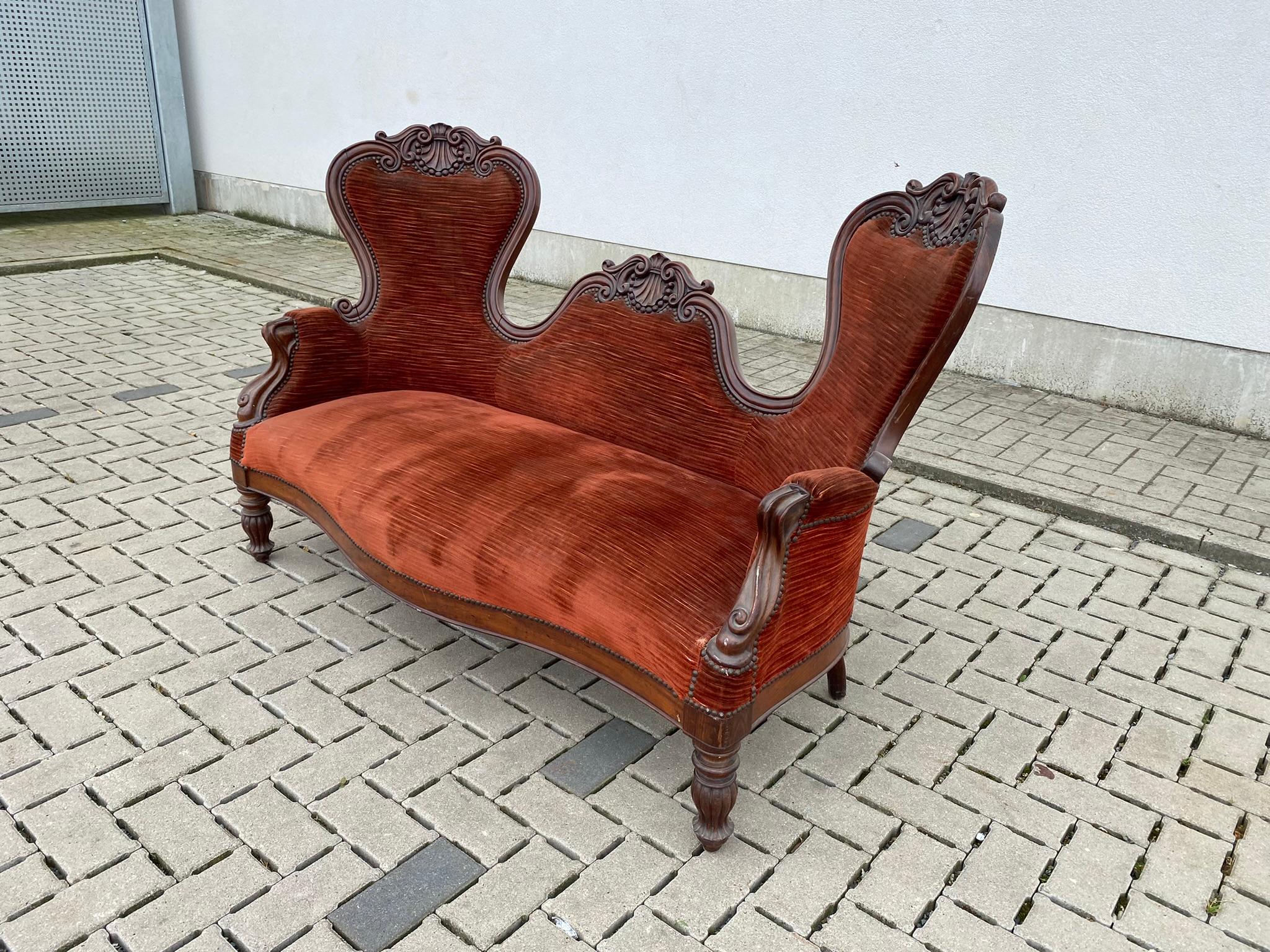 Original Louis Philippe mahogany sofa circa 1830 In Good Condition For Sale In Saint-Ouen, FR